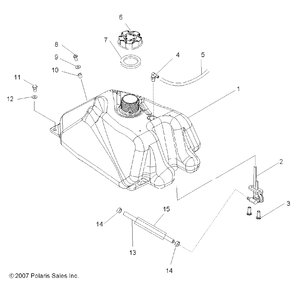 Foto diagrama Polaris que contem a peça 8450123-40