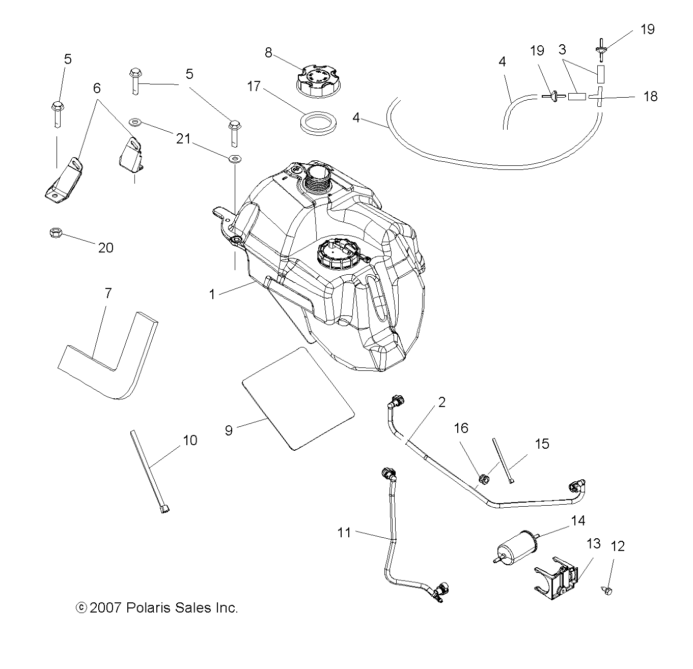 Foto diagrama Polaris que contem a peça 2520551