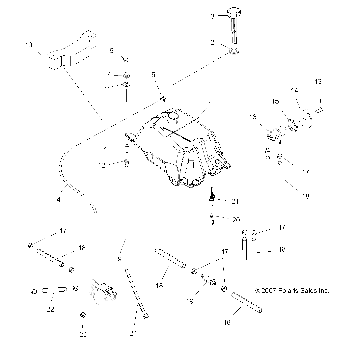 Foto diagrama Polaris que contem a peça 2873626