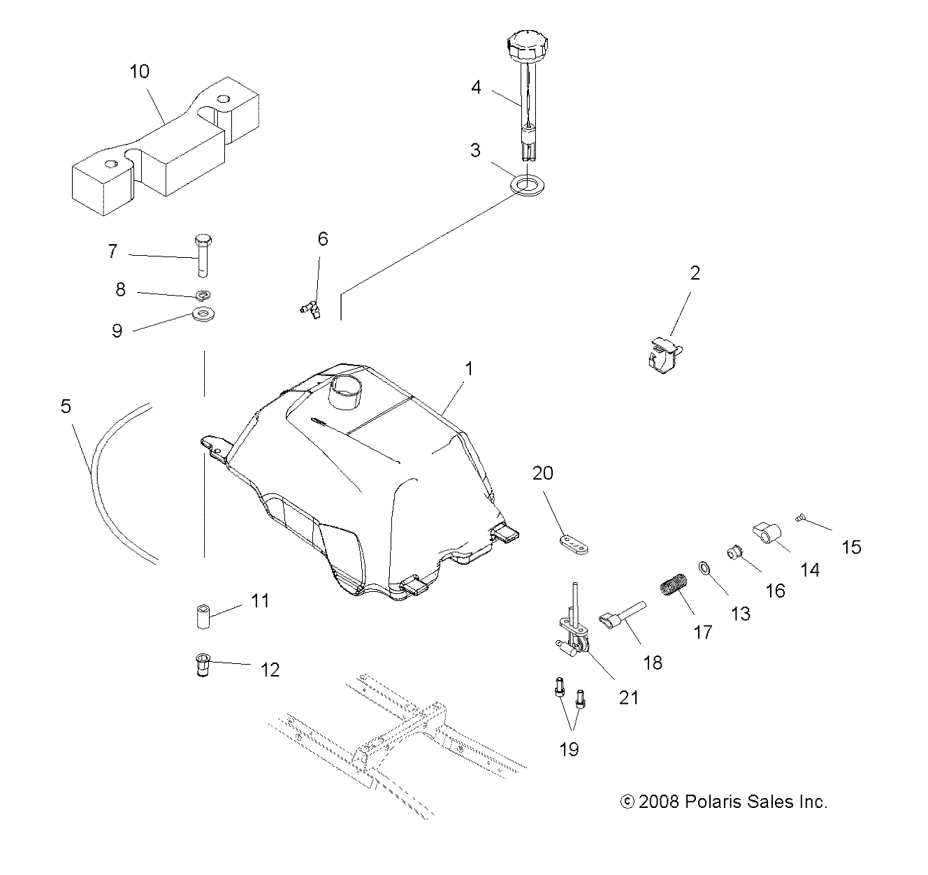 Foto diagrama Polaris que contem a peça 2871441