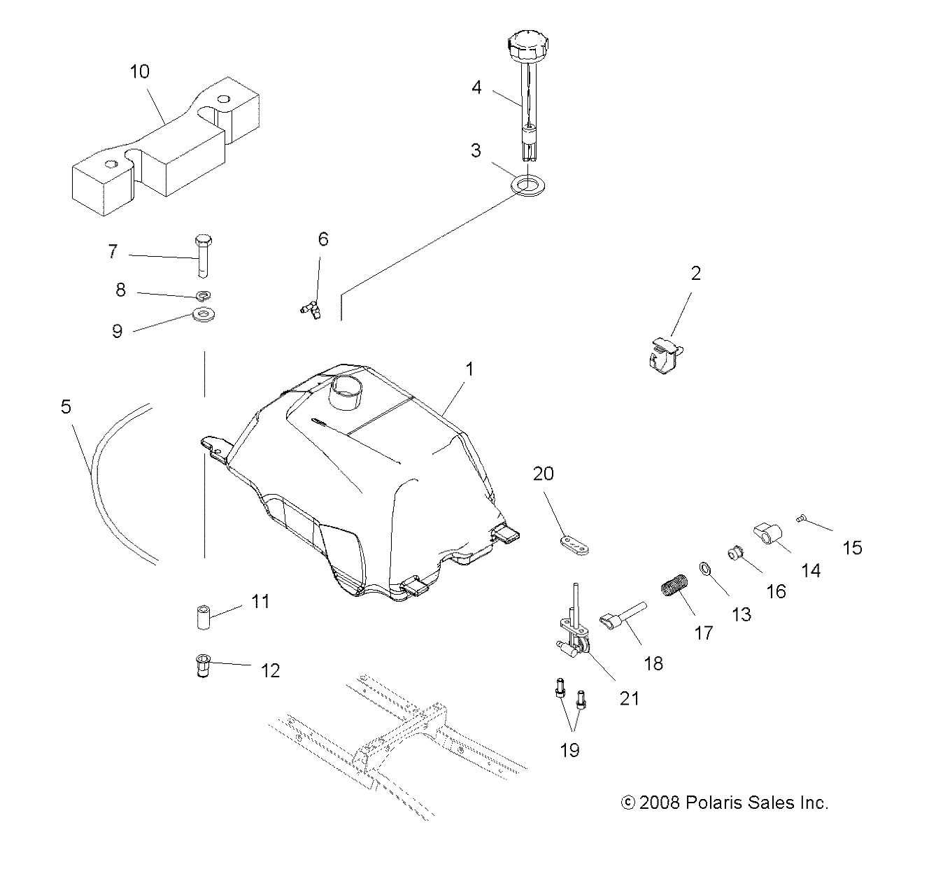 Foto diagrama Polaris que contem a peça 7555726