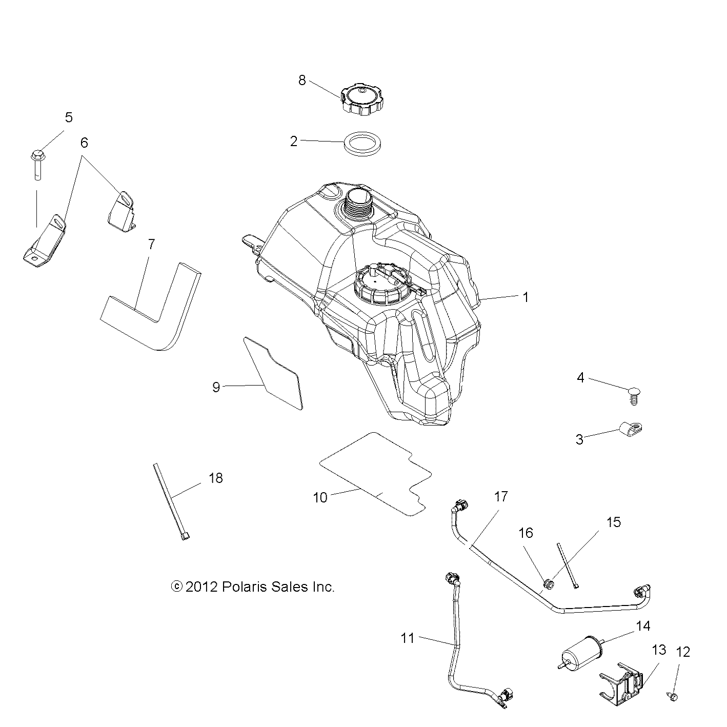 Foto diagrama Polaris que contem a peça 5812123