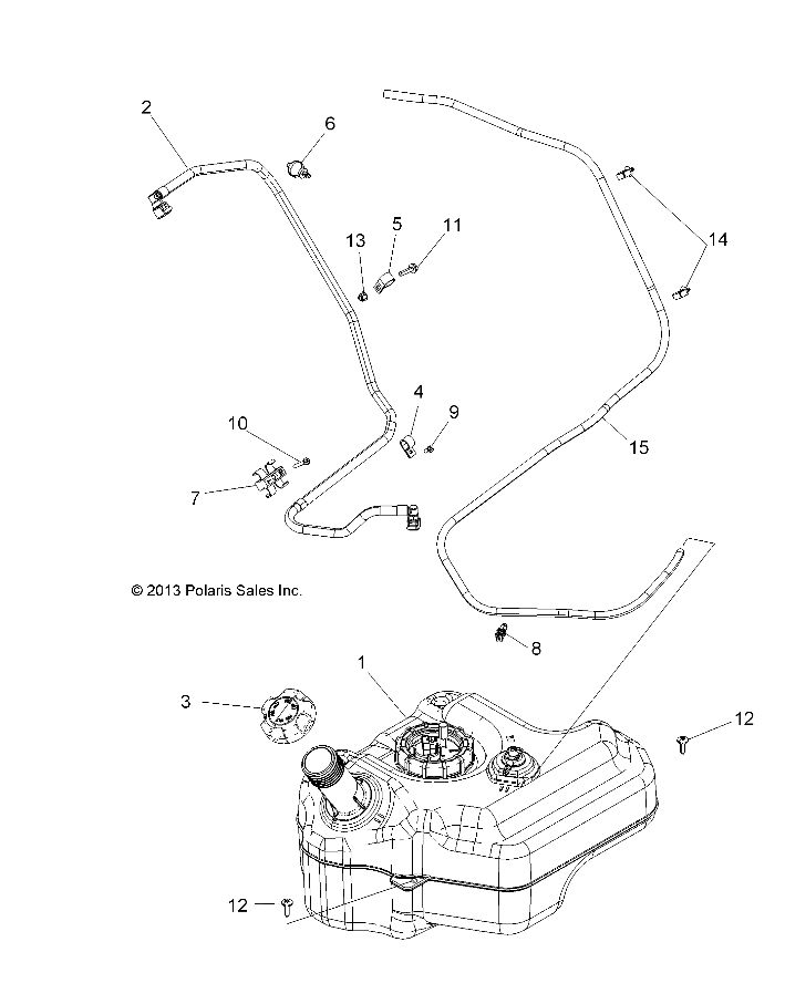 Part Number : 2521323 FUEL TANK ASSEMBLY