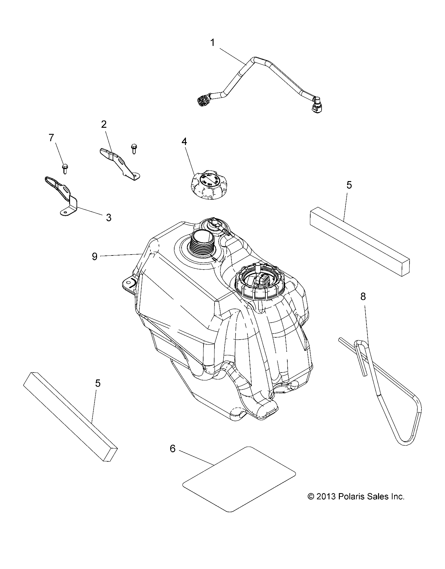 Part Number : 2521333 FUEL TANK ASSEMBLY