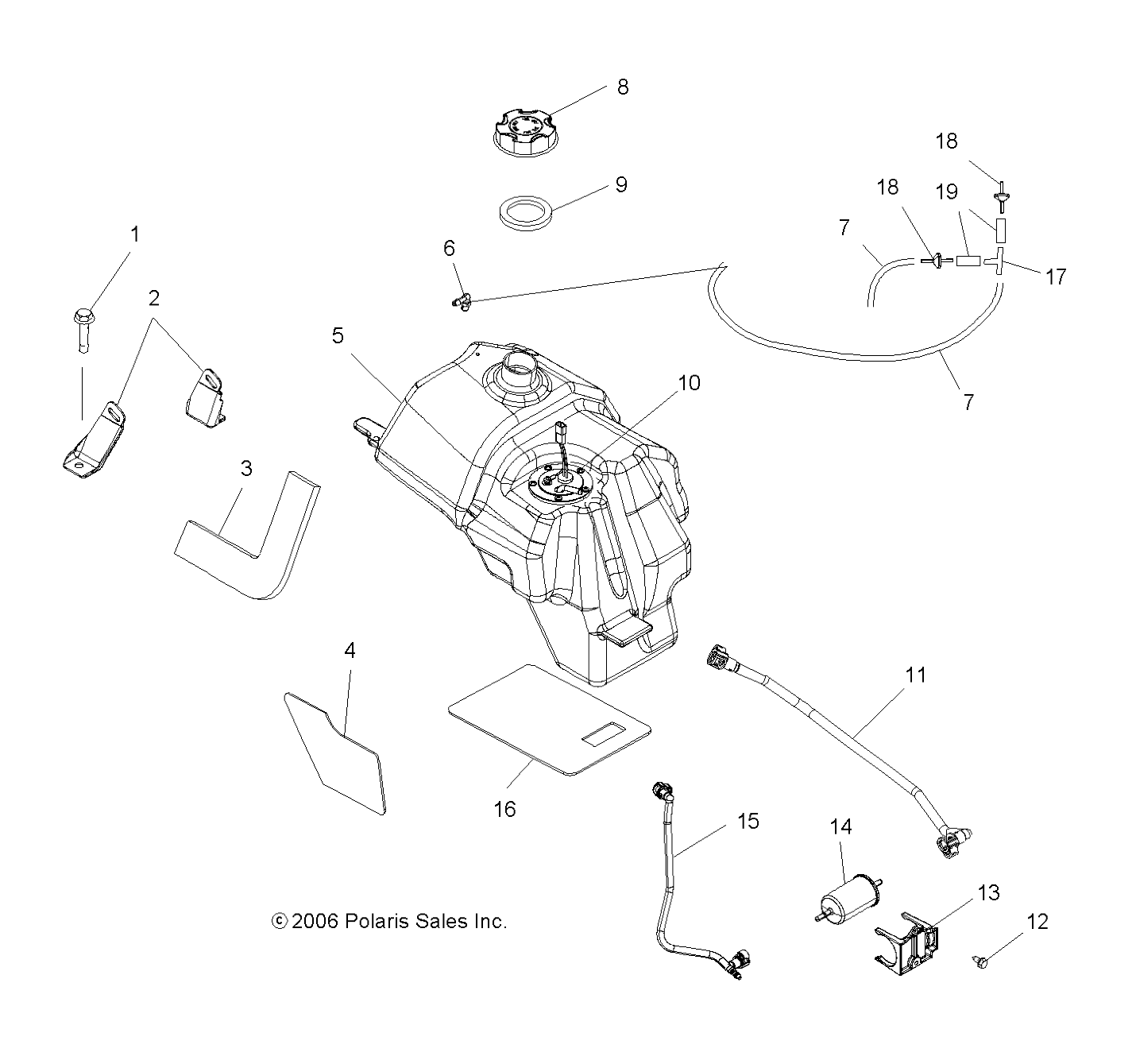 Foto diagrama Polaris que contem a peça 2520444