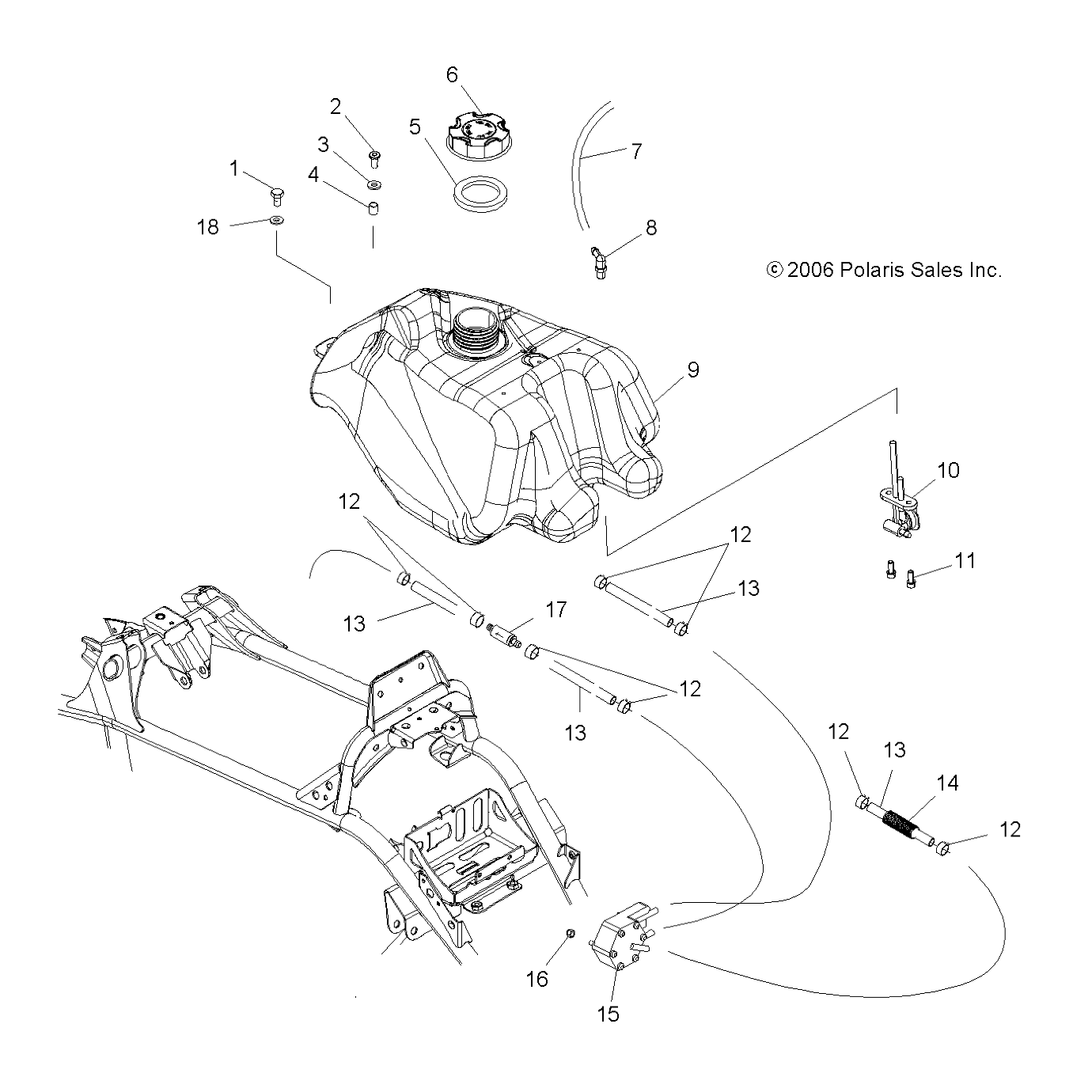 Foto diagrama Polaris que contem a peça 2520509