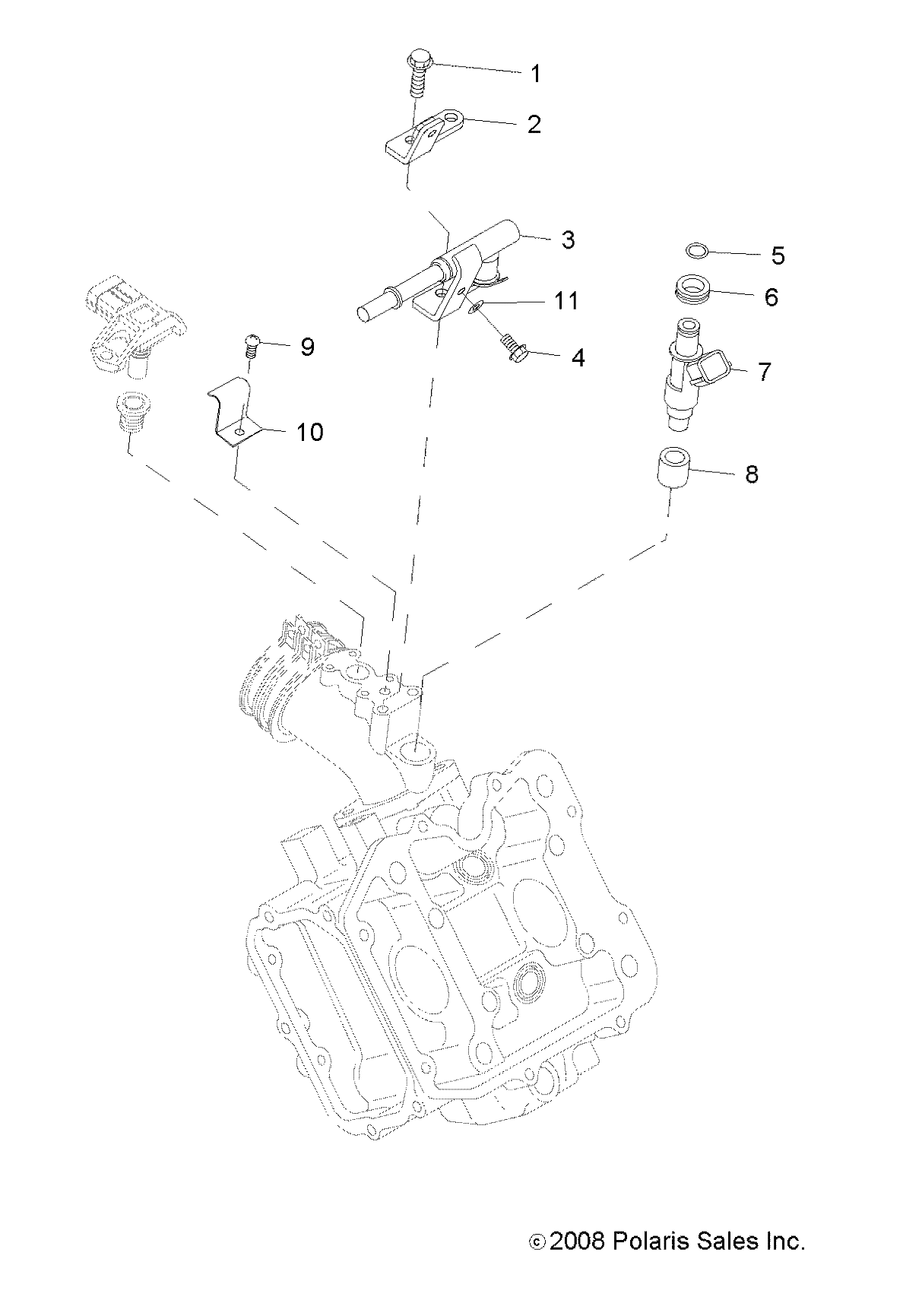 Foto diagrama Polaris que contem a peça 3089900