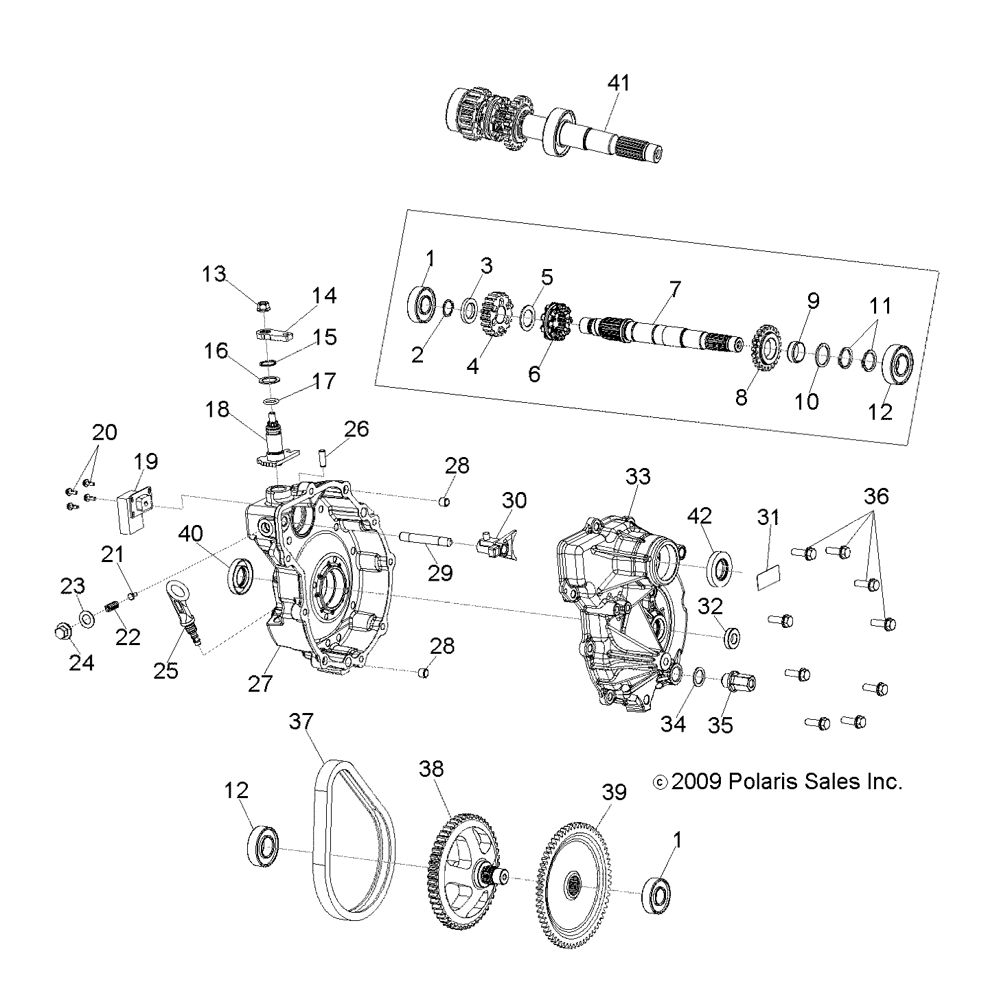 Foto diagrama Polaris que contem a peça 1332730