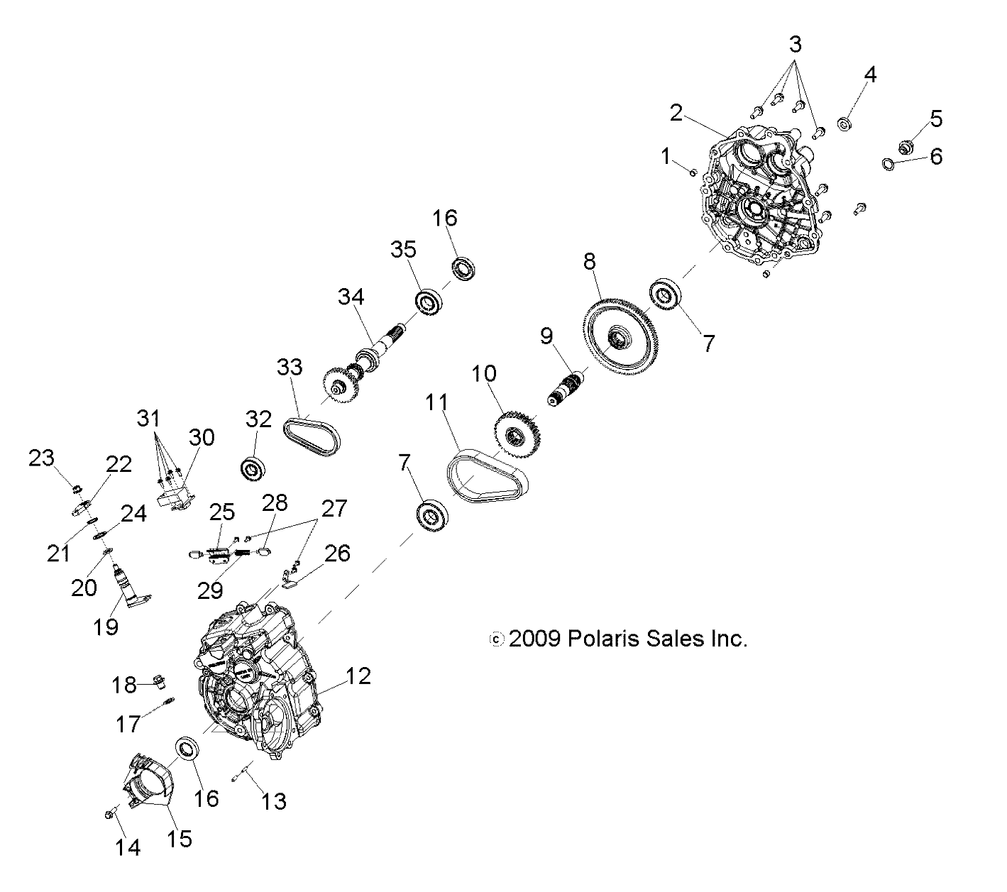 Foto diagrama Polaris que contem a peça 1332758