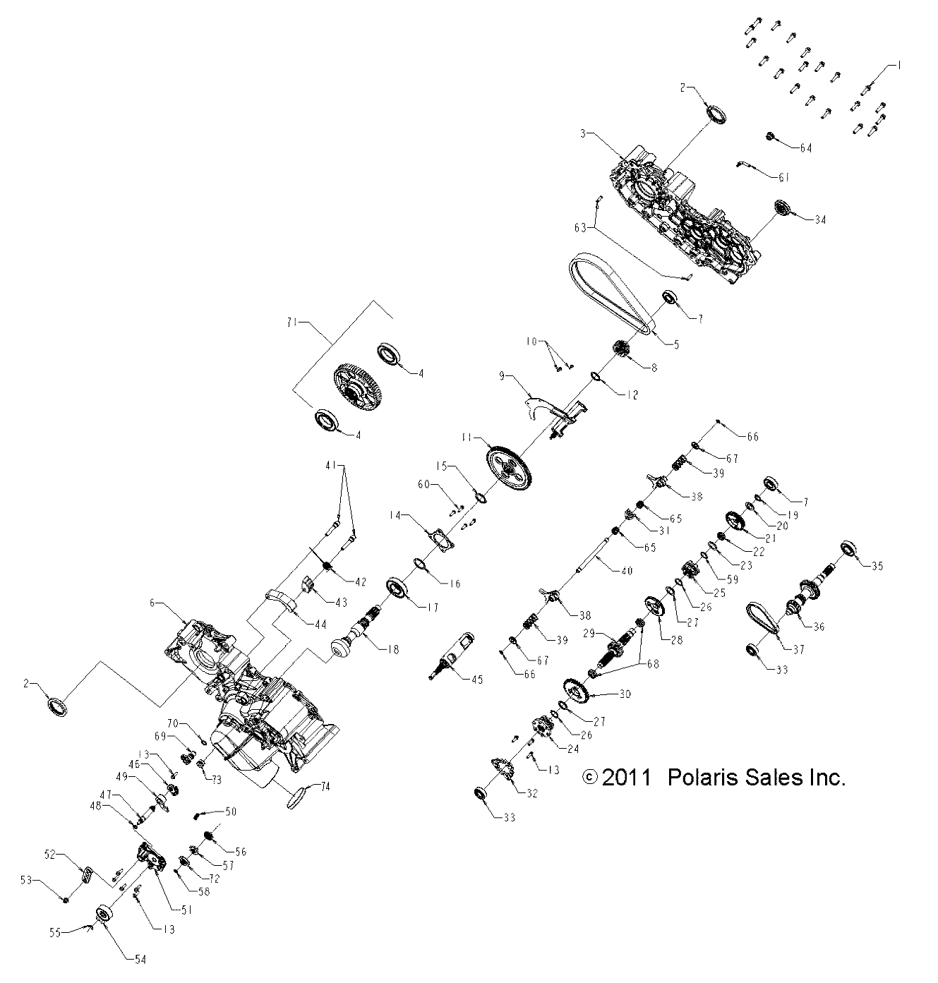 Part Number : 1332928 ASM-GEARCASE 2X4 SNGL