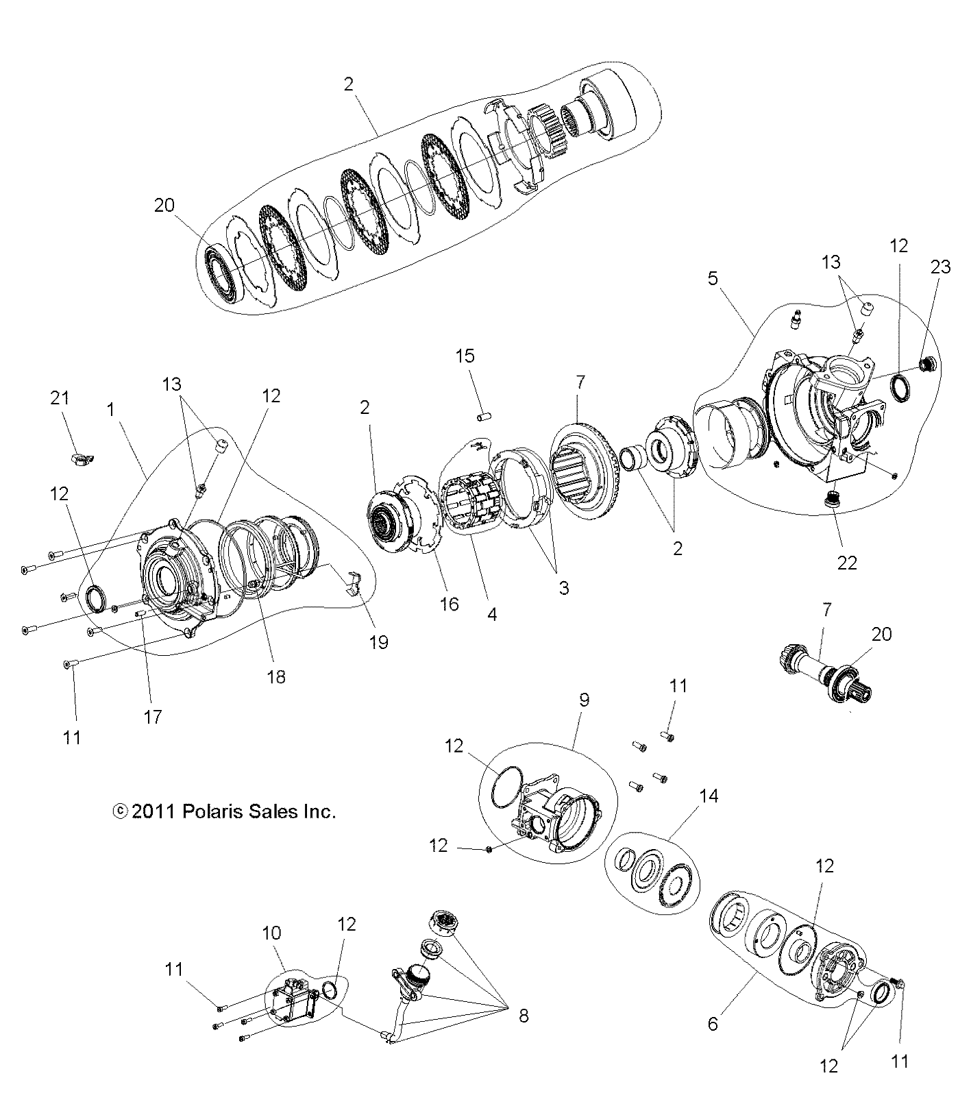 Foto diagrama Polaris que contem a peça 3234601