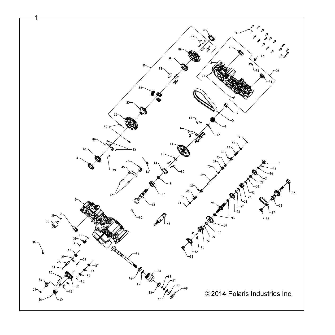 Foto diagrama Polaris que contem a peça 1334090