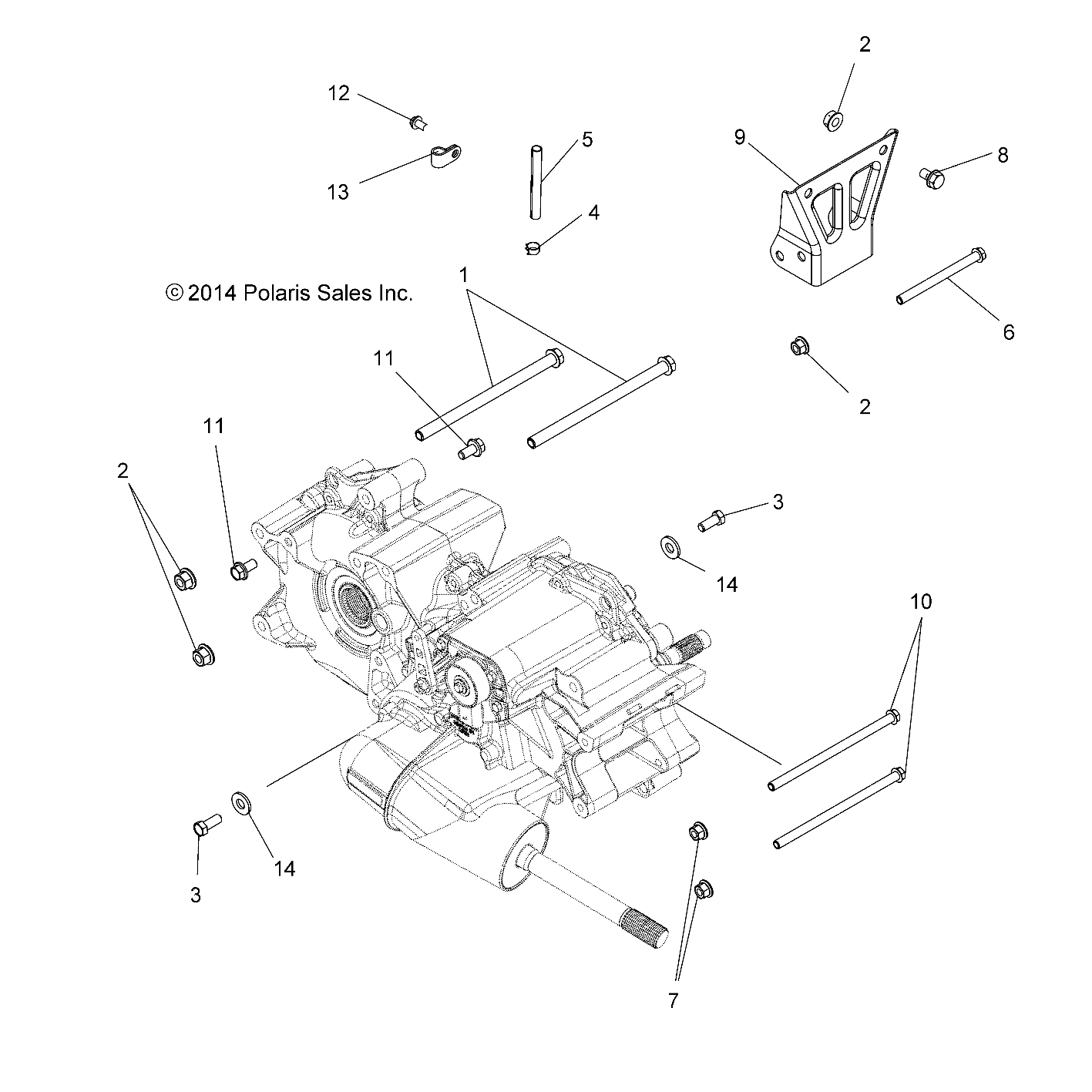 Foto diagrama Polaris que contem a peça 7080693