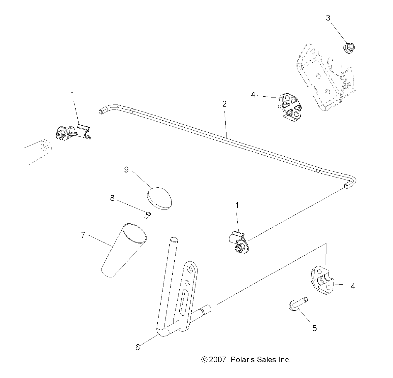 Foto diagrama Polaris que contem a peça 7518469