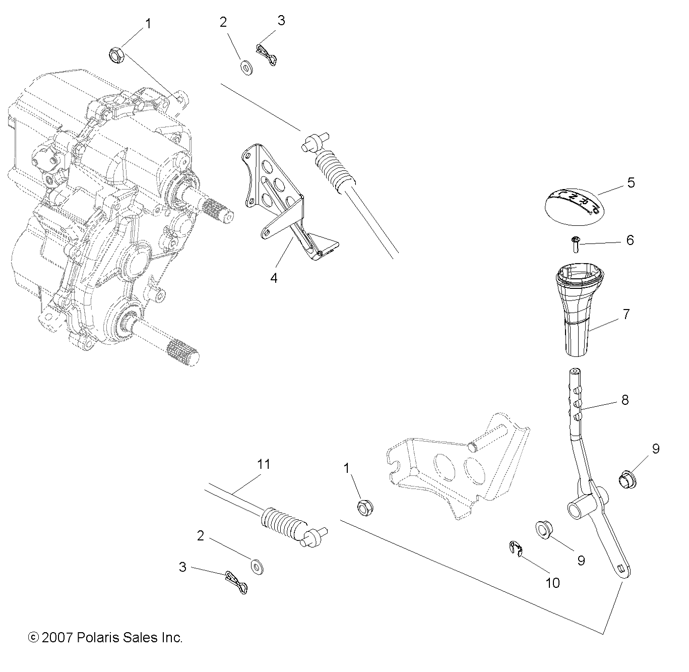 Foto diagrama Polaris que contem a peça 7081342