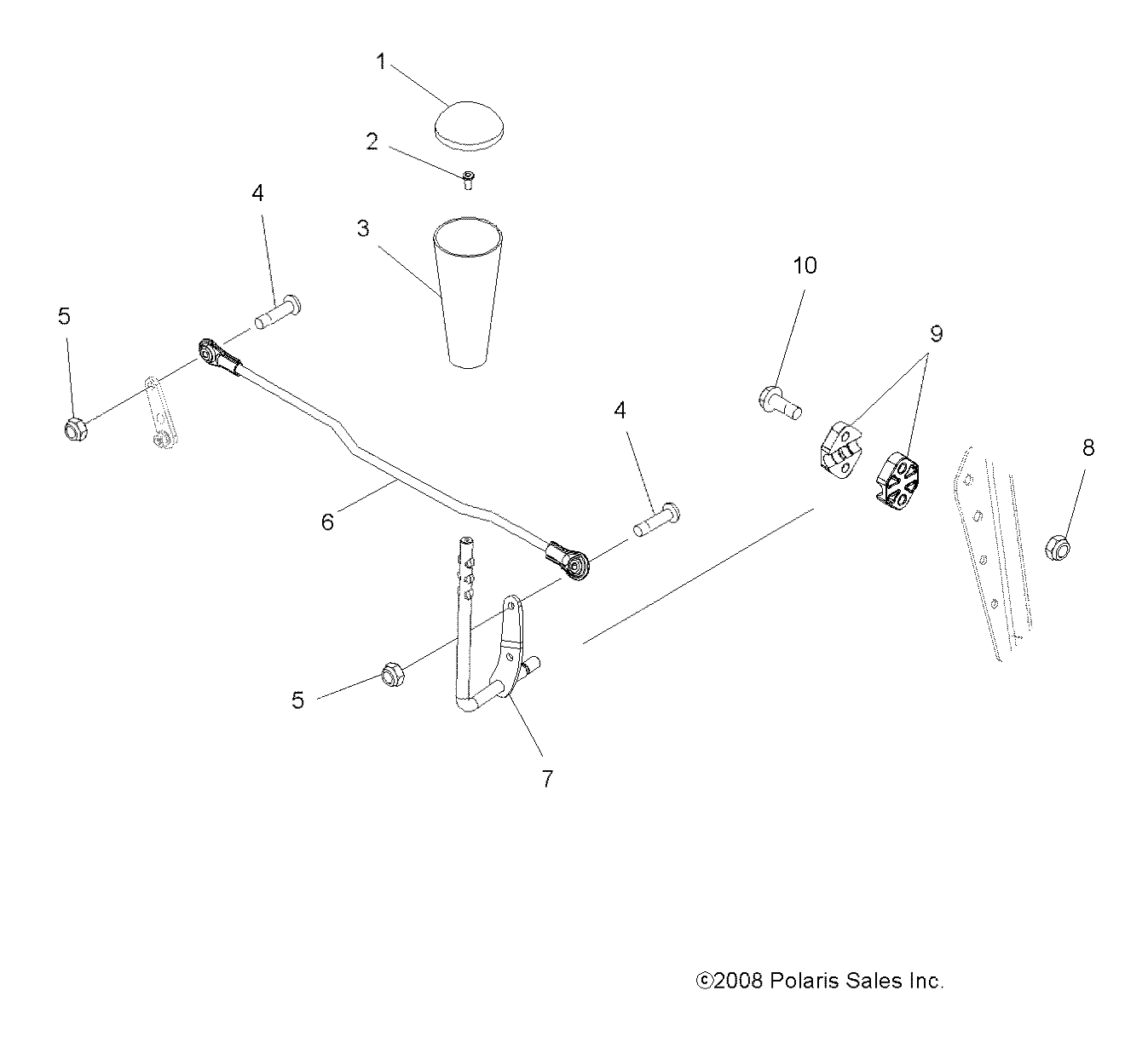 Foto diagrama Polaris que contem a peça 1823449
