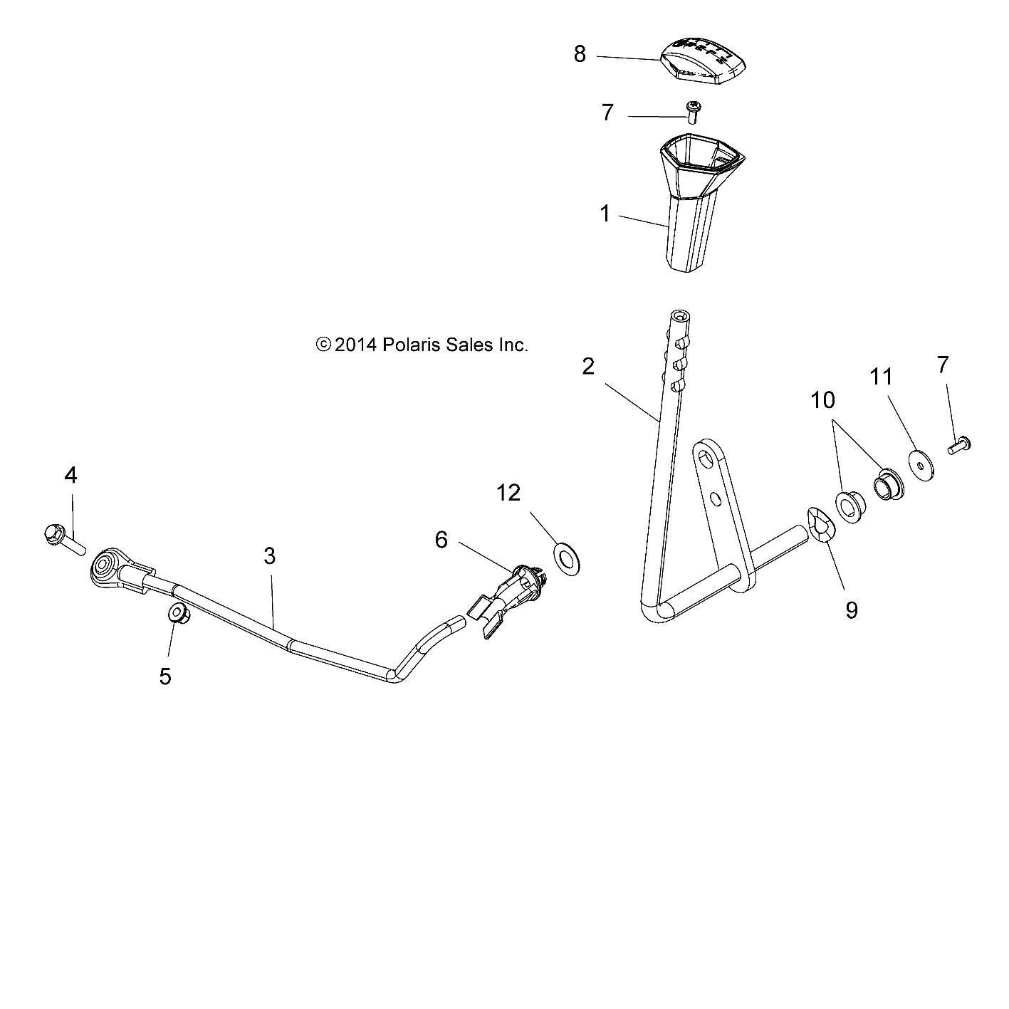 Part Number : 1018367-458 GEAR SELECTOR WELD  MATTE BLAC