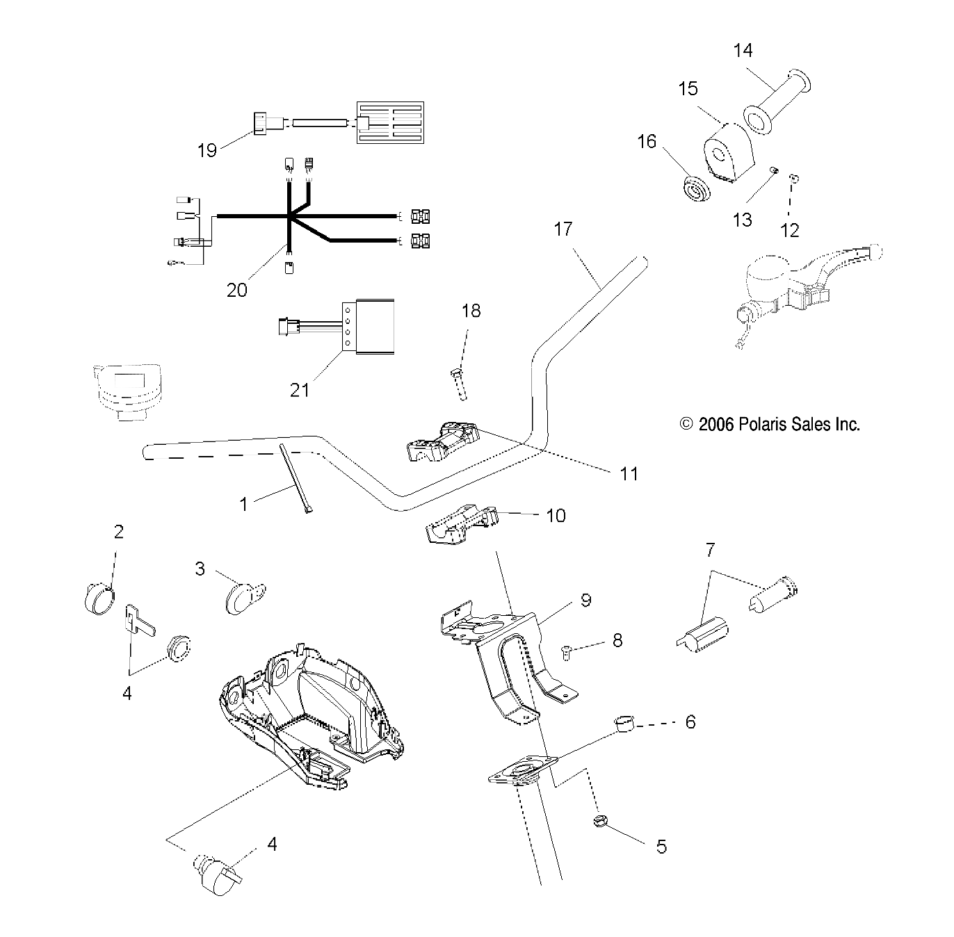 Foto diagrama Polaris que contem a peça 5412330