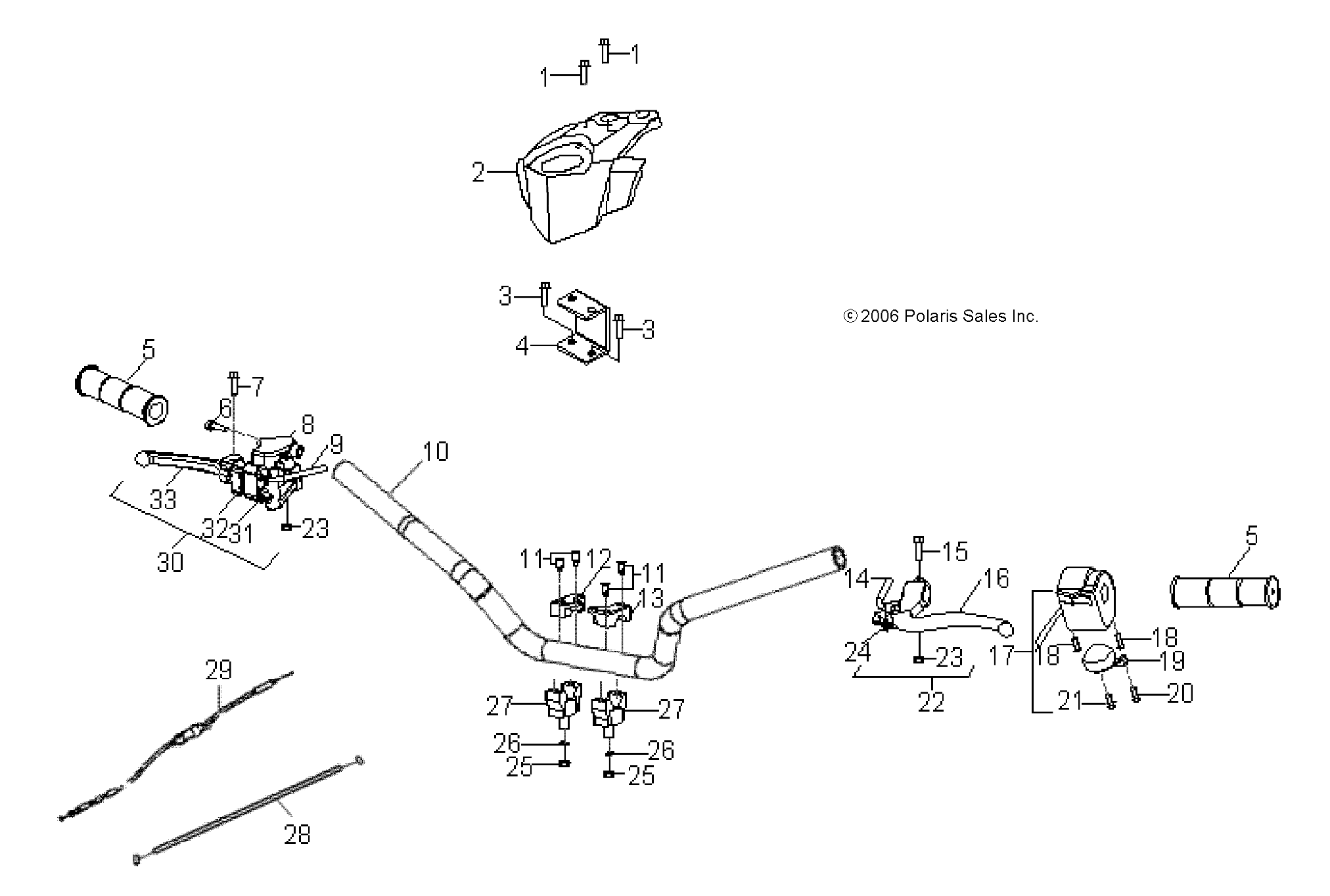 Foto diagrama Polaris que contem a peça 0454710