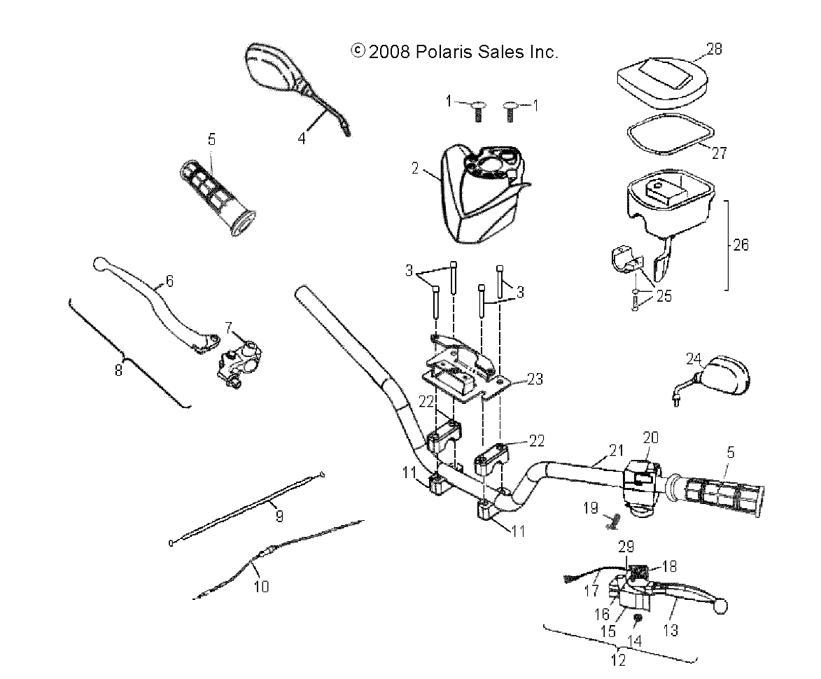 Foto diagrama Polaris que contem a peça 0452893