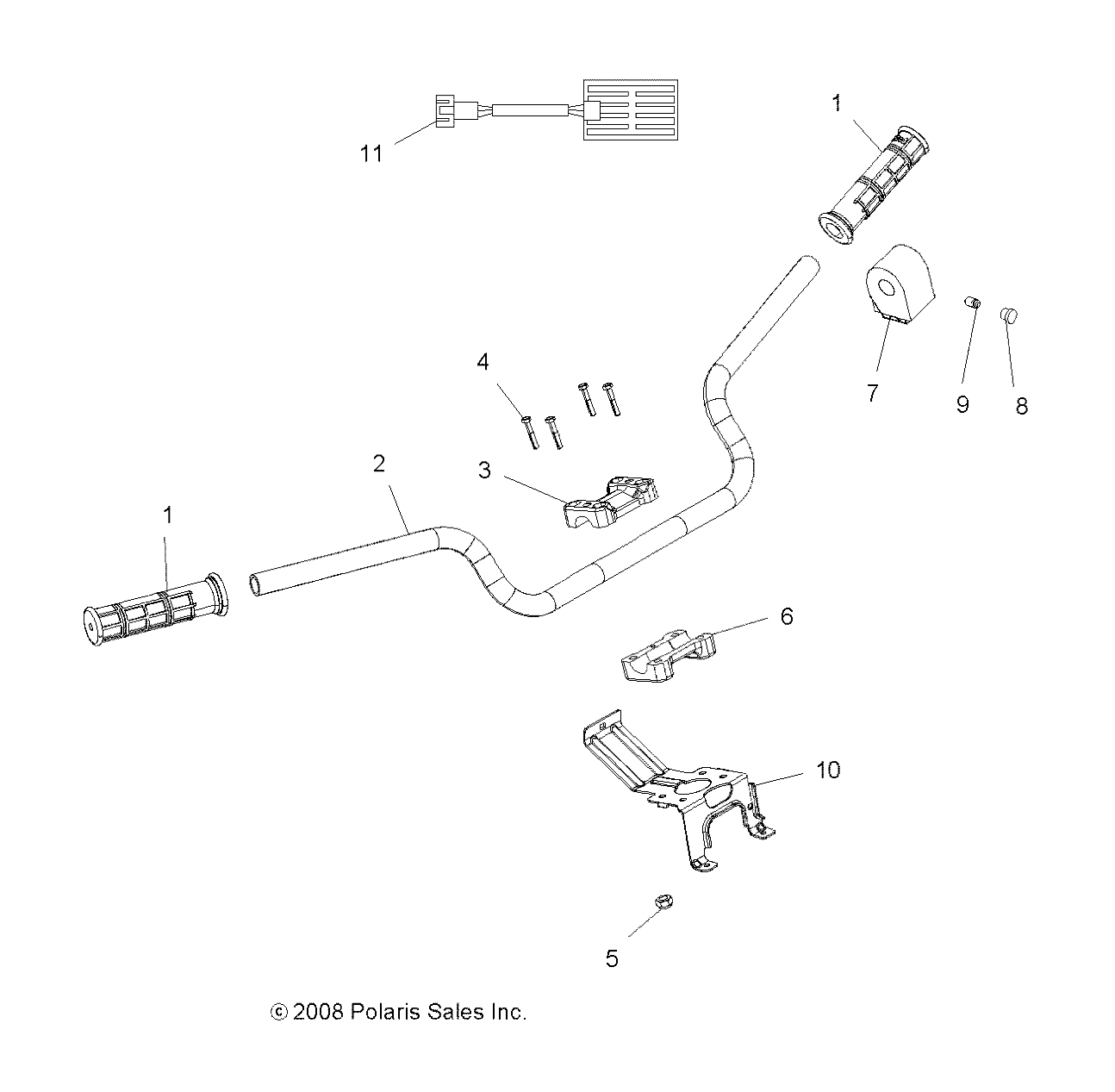 Foto diagrama Polaris que contem a peça 4011385