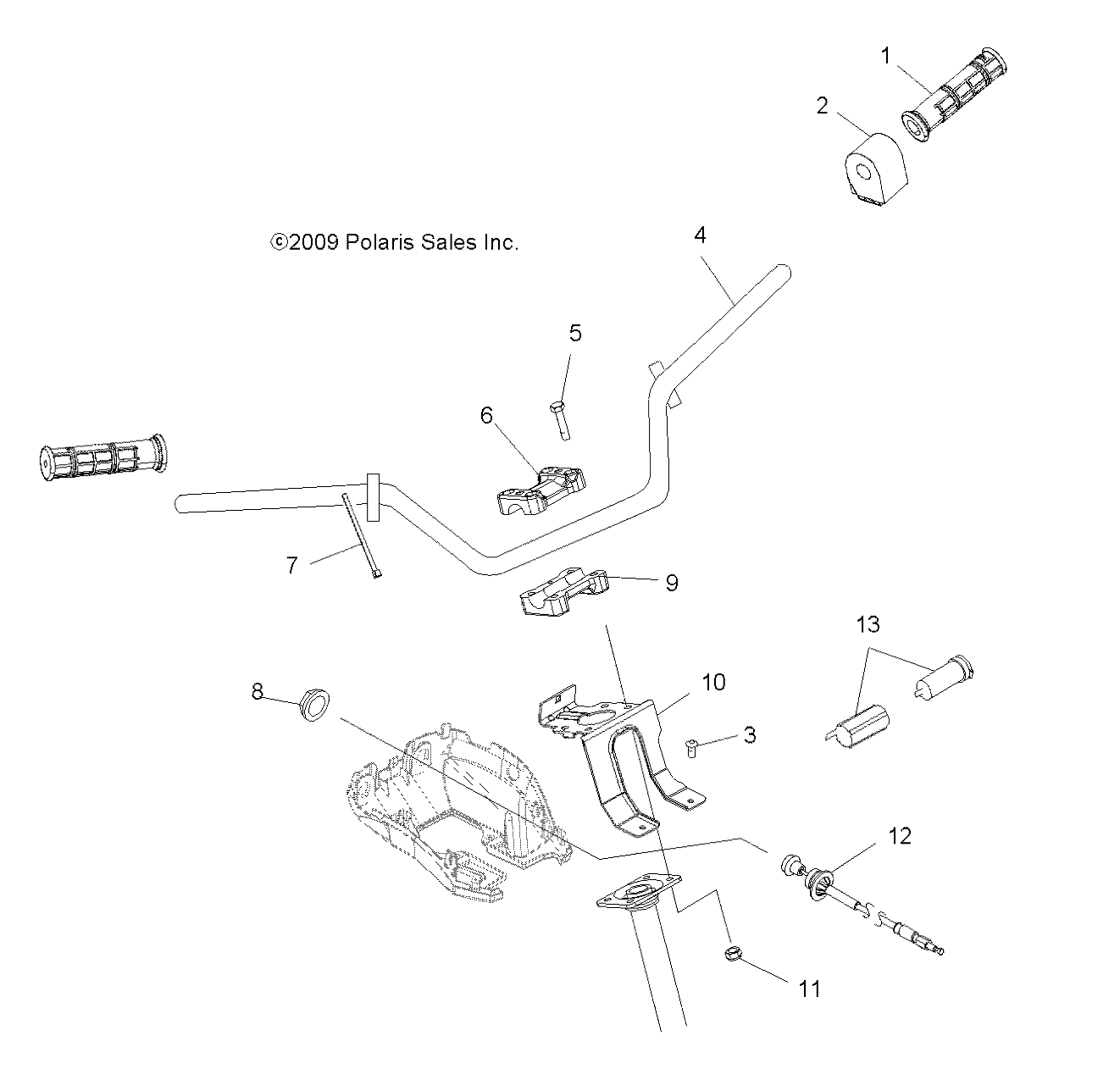 Foto diagrama Polaris que contem a peça 4011120