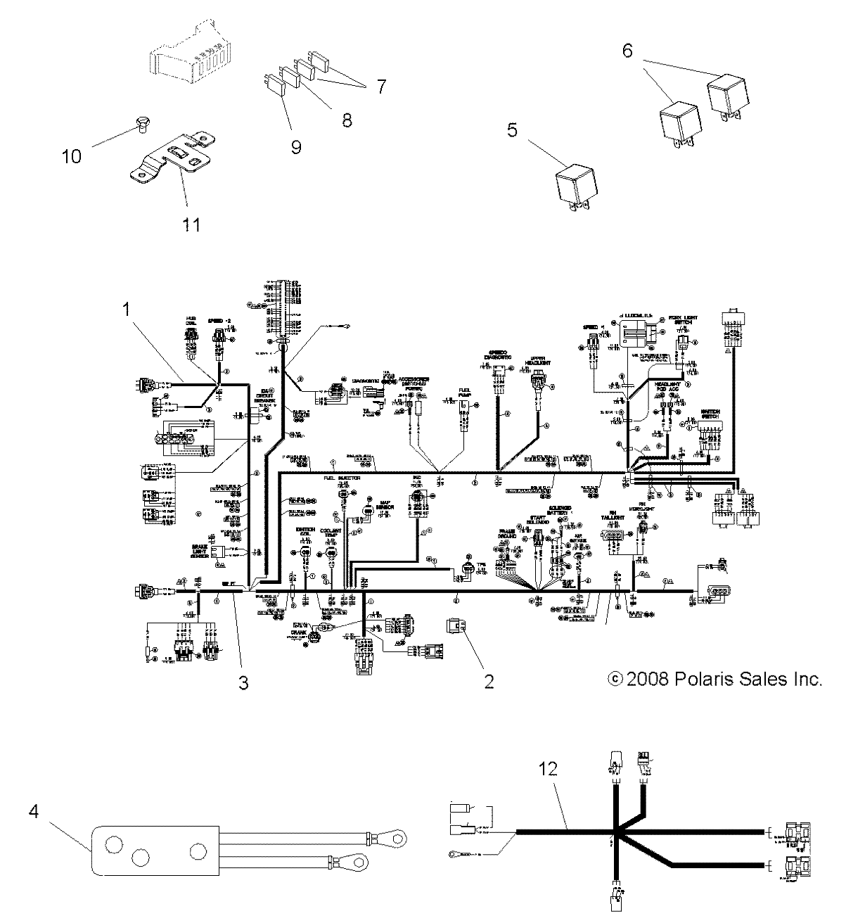 Part Number : 2411066 HARNESS-WIRE ATV POD WARMERS