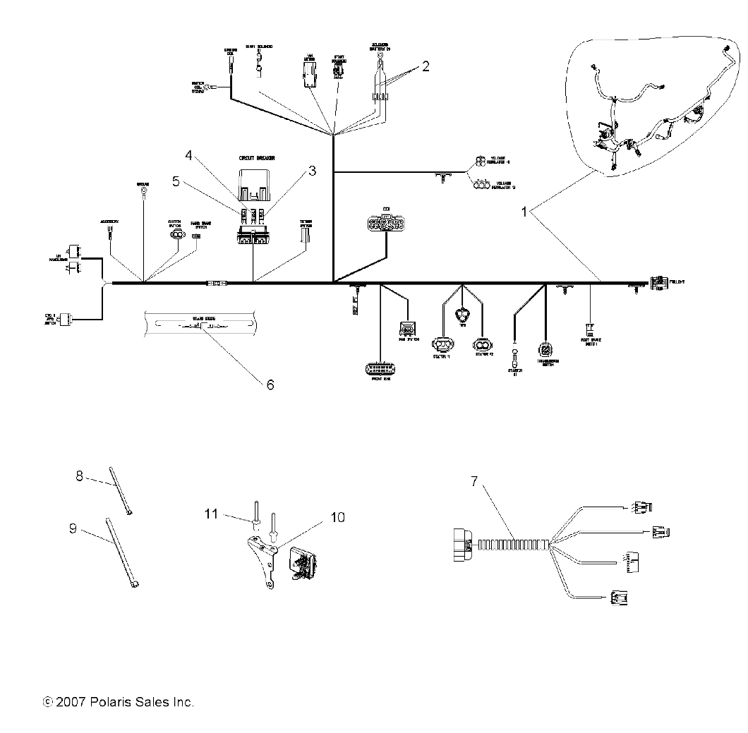 Foto diagrama Polaris que contem a peça 2410805