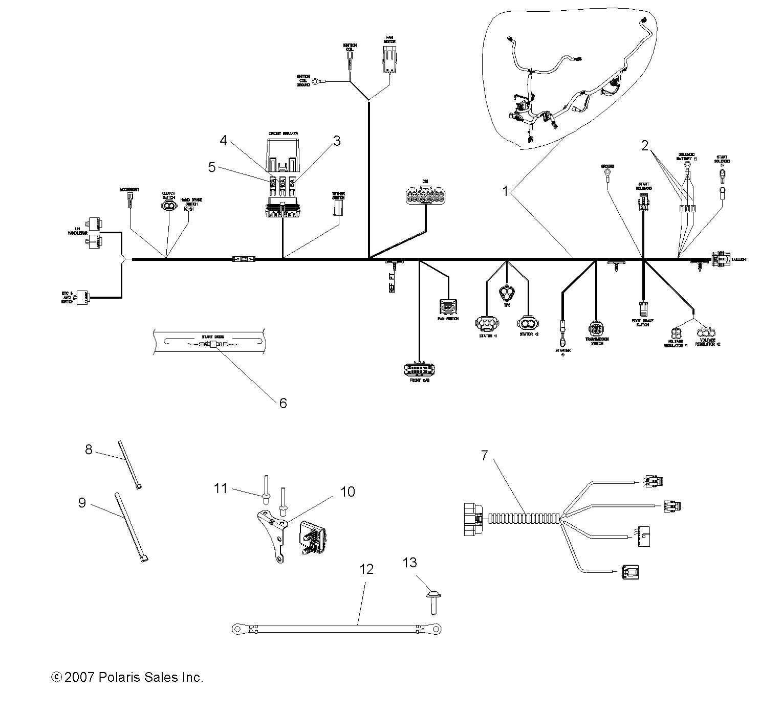 Foto diagrama Polaris que contem a peça 2411018