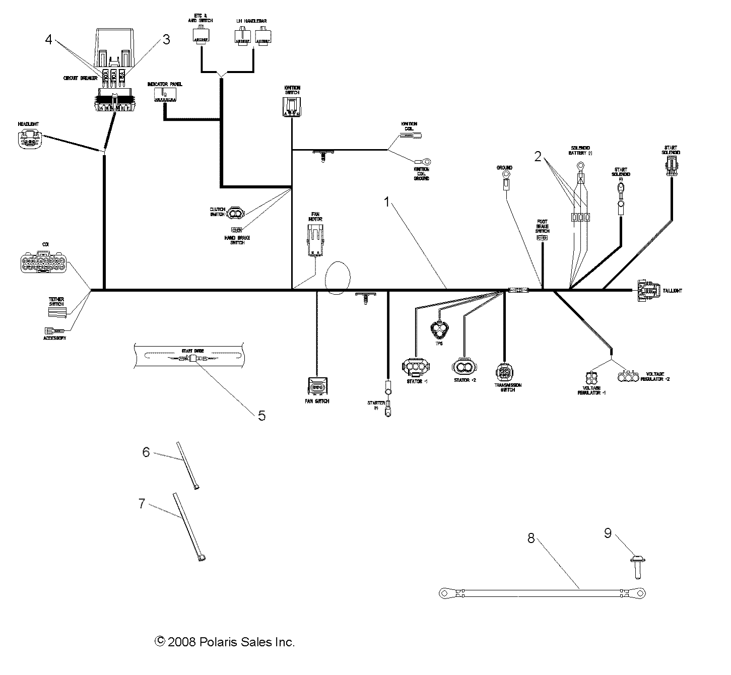 Foto diagrama Polaris que contem a peça 4010926
