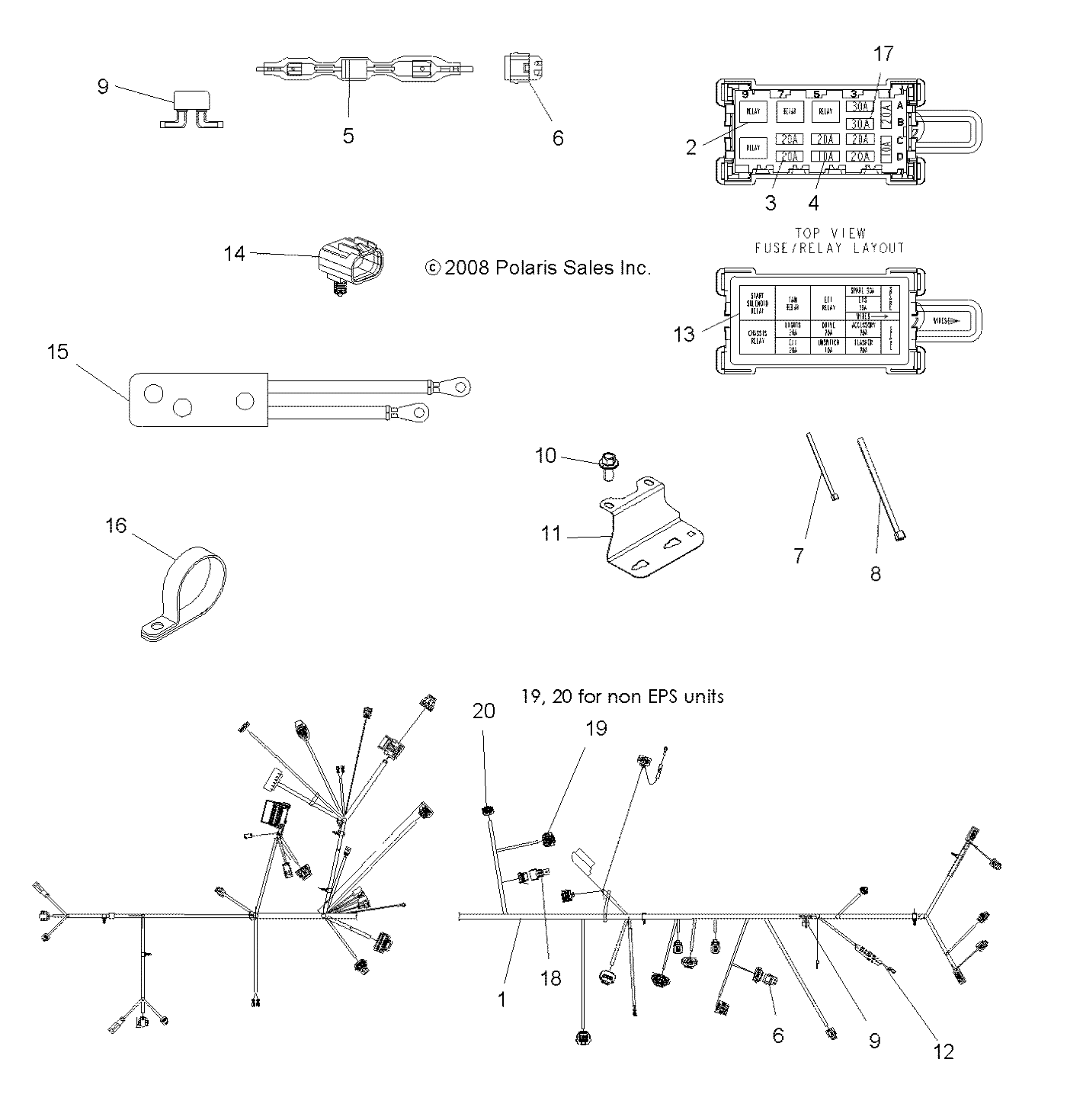 Foto diagrama Polaris que contem a peça 7512113