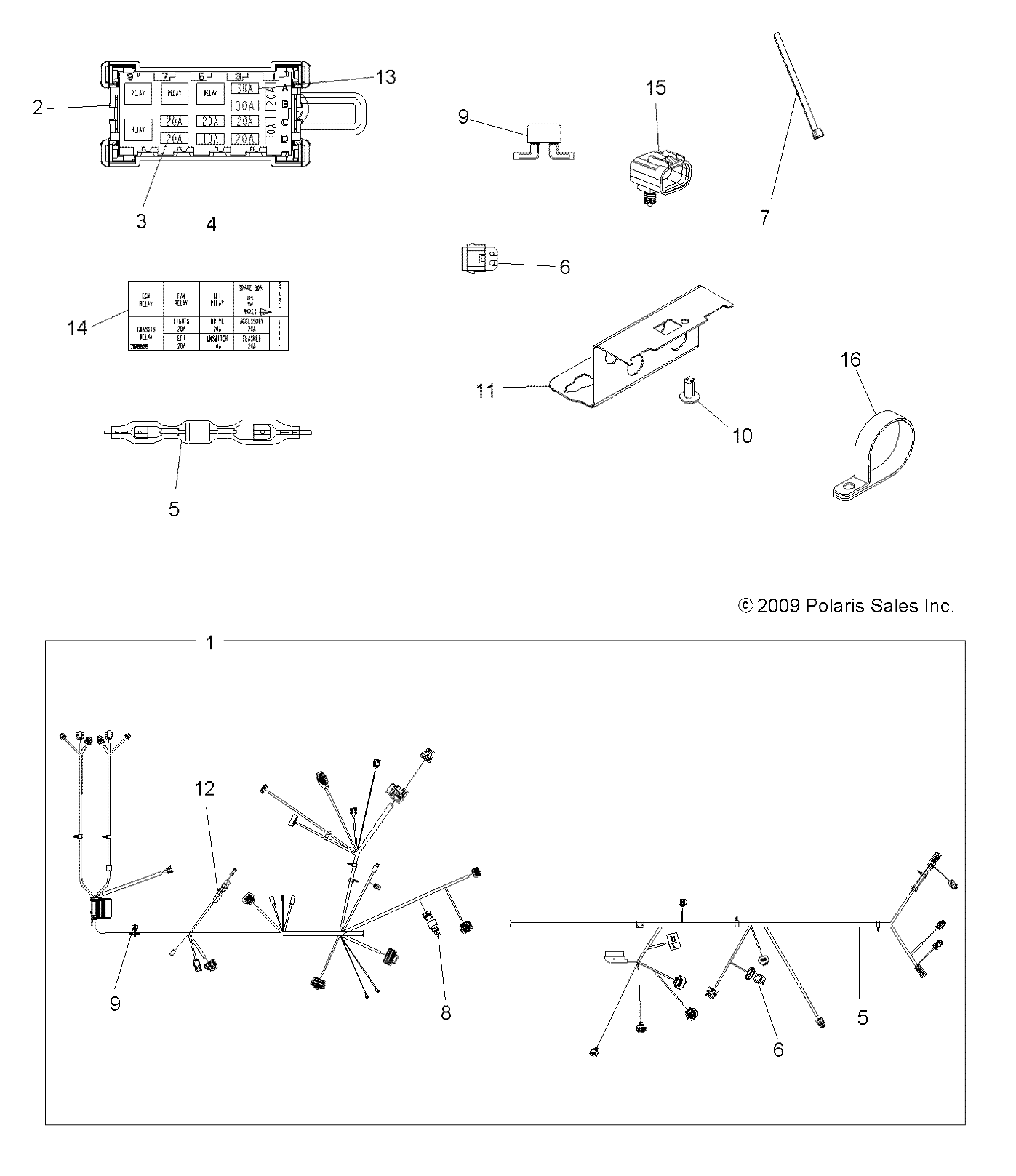 Part Number : 2411312 HARNESS-MAIN SINGLE INT L