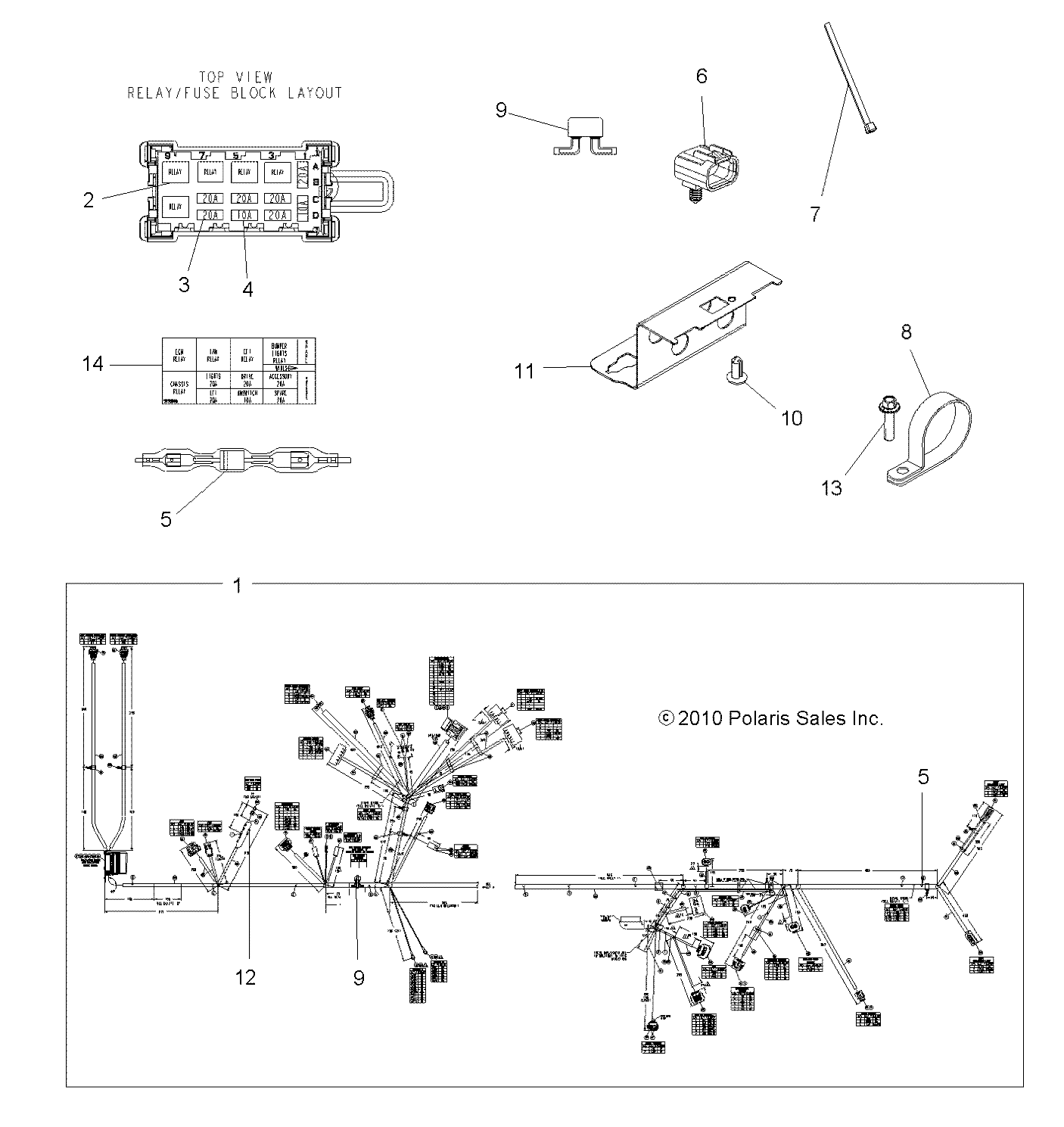 Part Number : 2411460 MAIN HARNESS  550