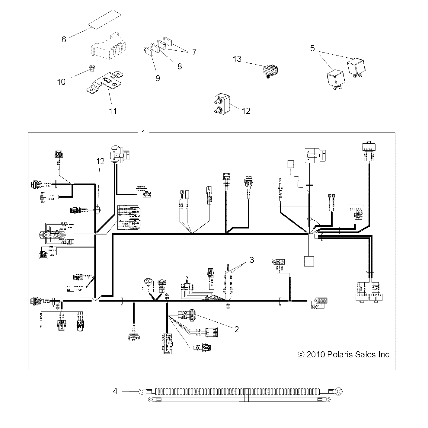 Part Number : 2411552 MAIN HARNESS  SPORTSMAN 800 EF