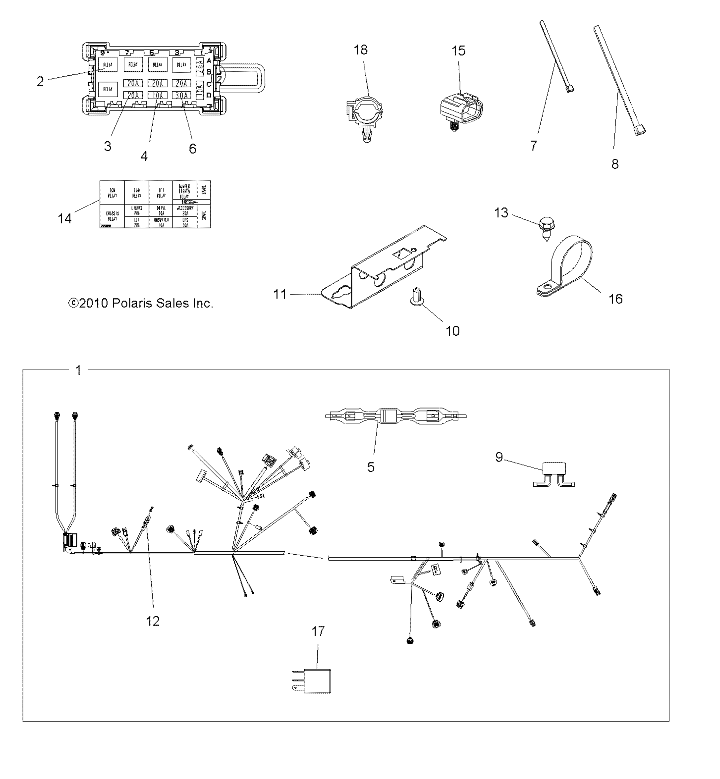 Foto diagrama Polaris que contem a peça 2203632