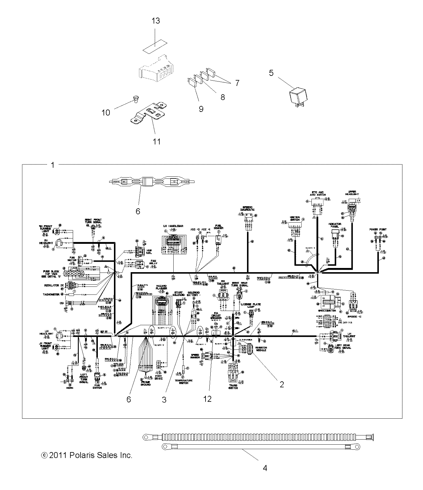 Part Number : 2411612 HARNESS-WINCH PREWIRE X2