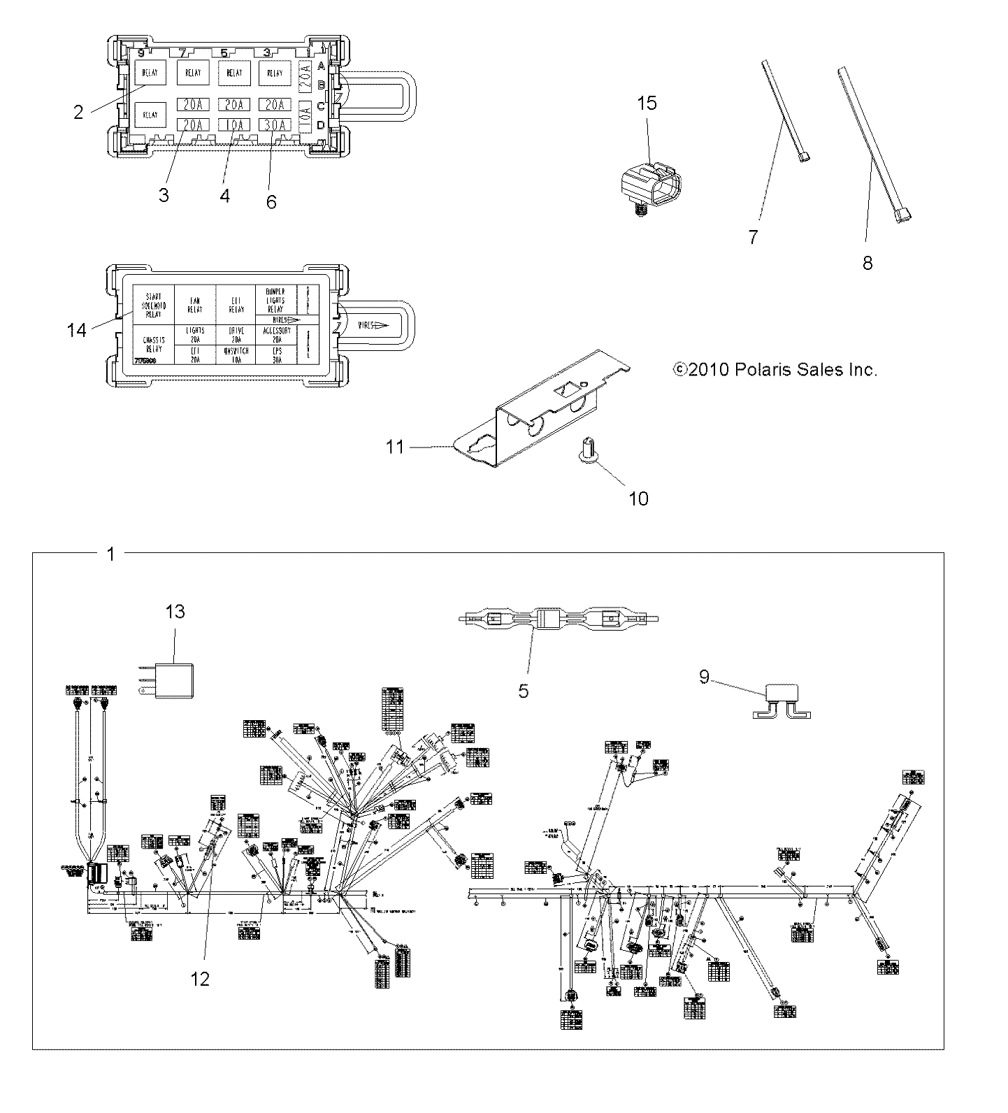 Part Number : 2411463 HARNESS-MAIN 850 EPS TOUR