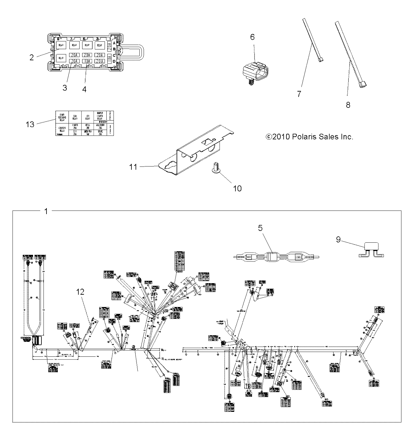 Part Number : 2411461 MAIN HARNESS  850