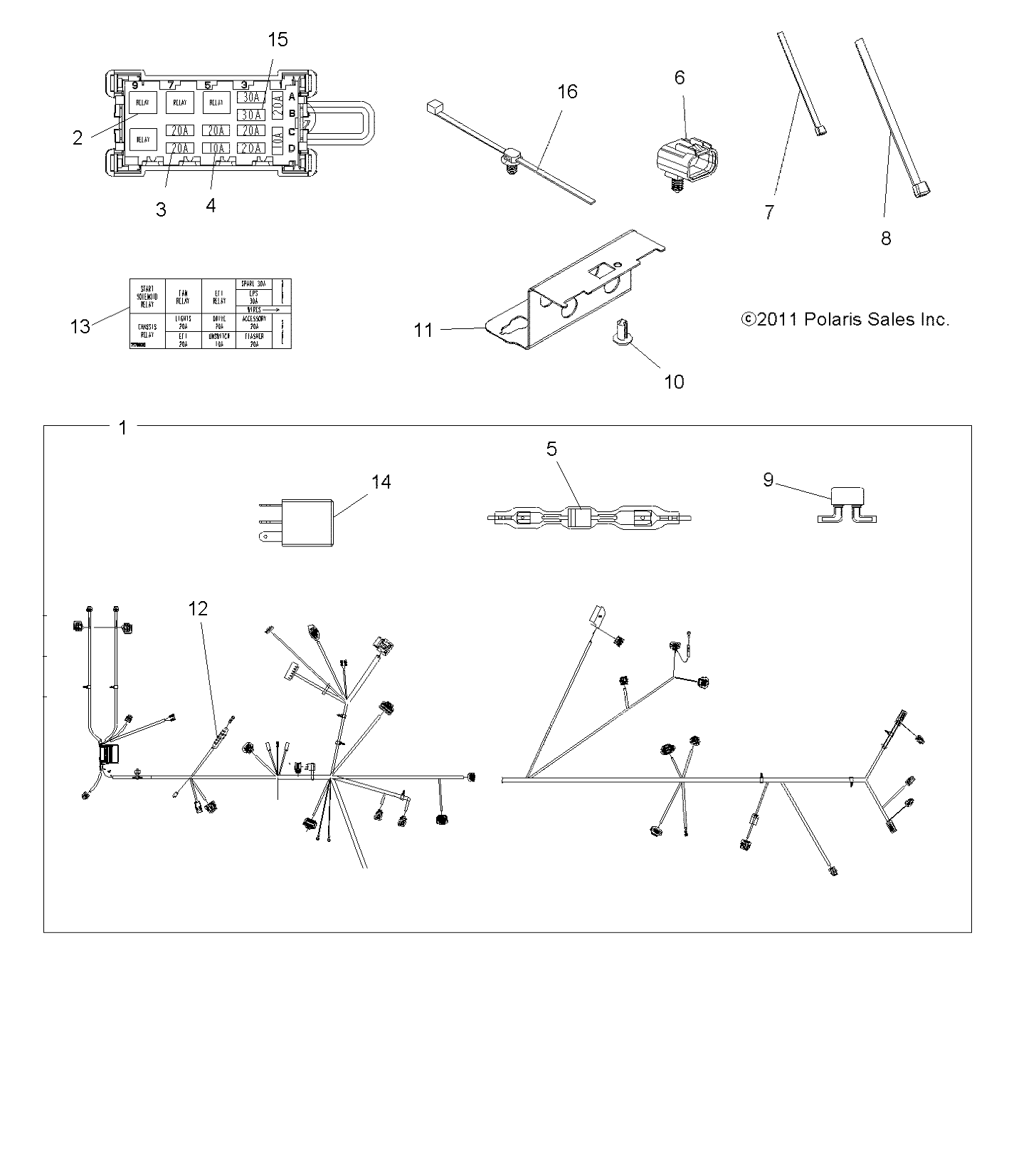 Part Number : 2411734 HARNESS-MAIN 850 EPS INTL