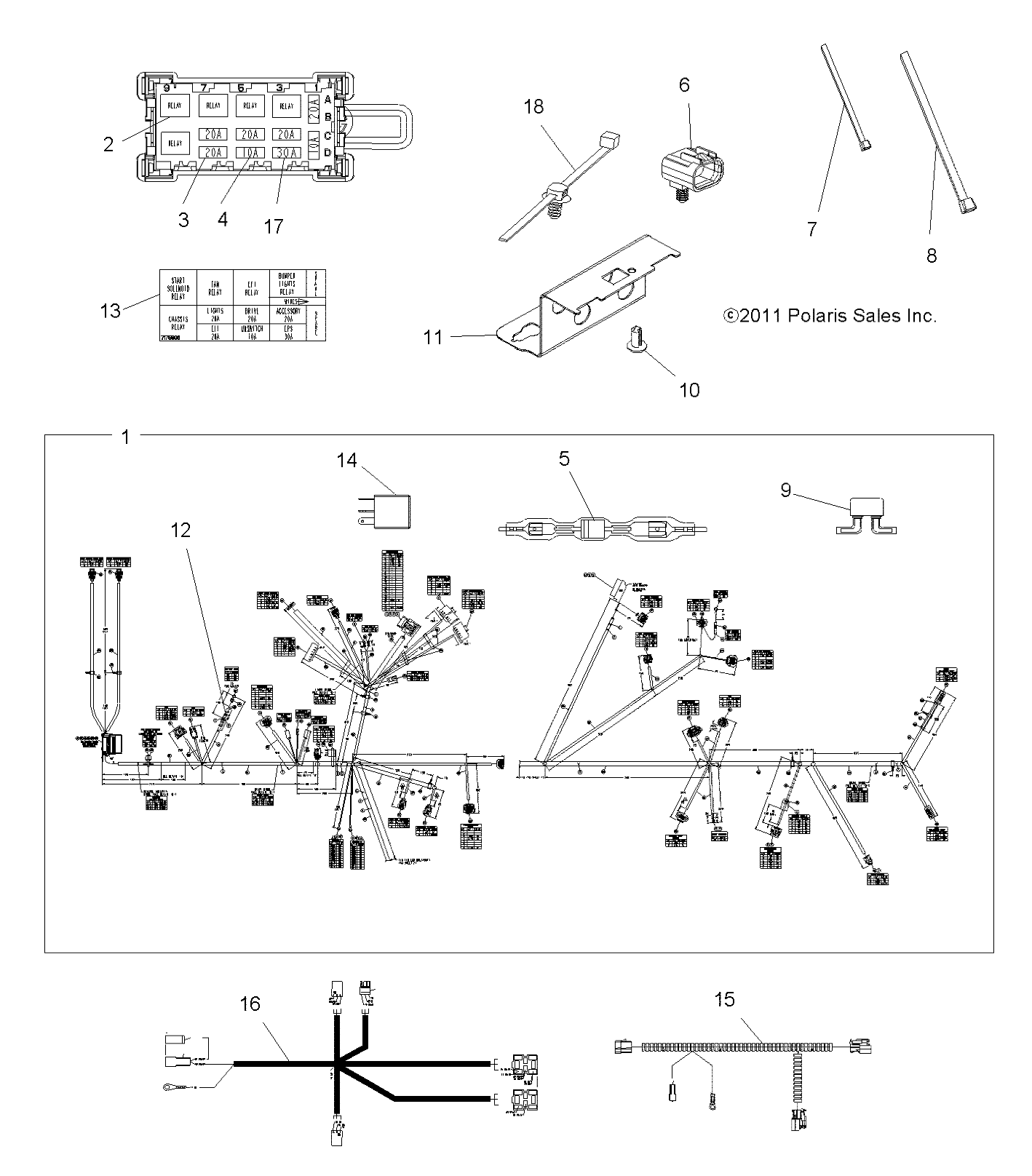 Part Number : 2411735 MAIN HARNESS  850 EPS