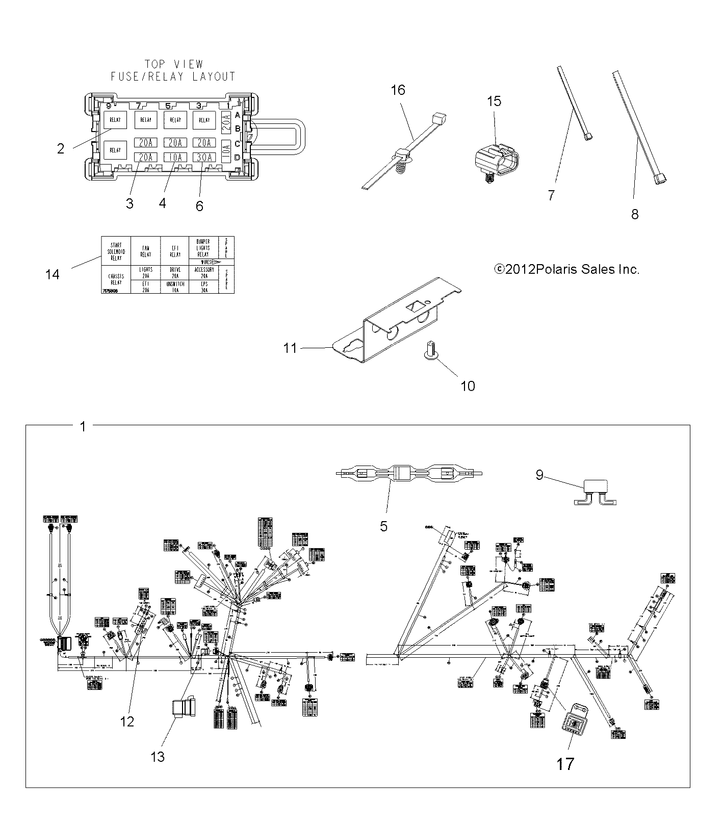 Part Number : 2412432 MAIN HARNESS  850 EPS TOUR