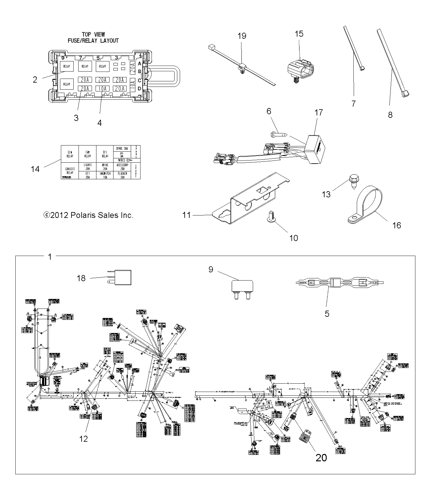 Part Number : 2412436 HARNESS-MAIN 550 X2 INTL