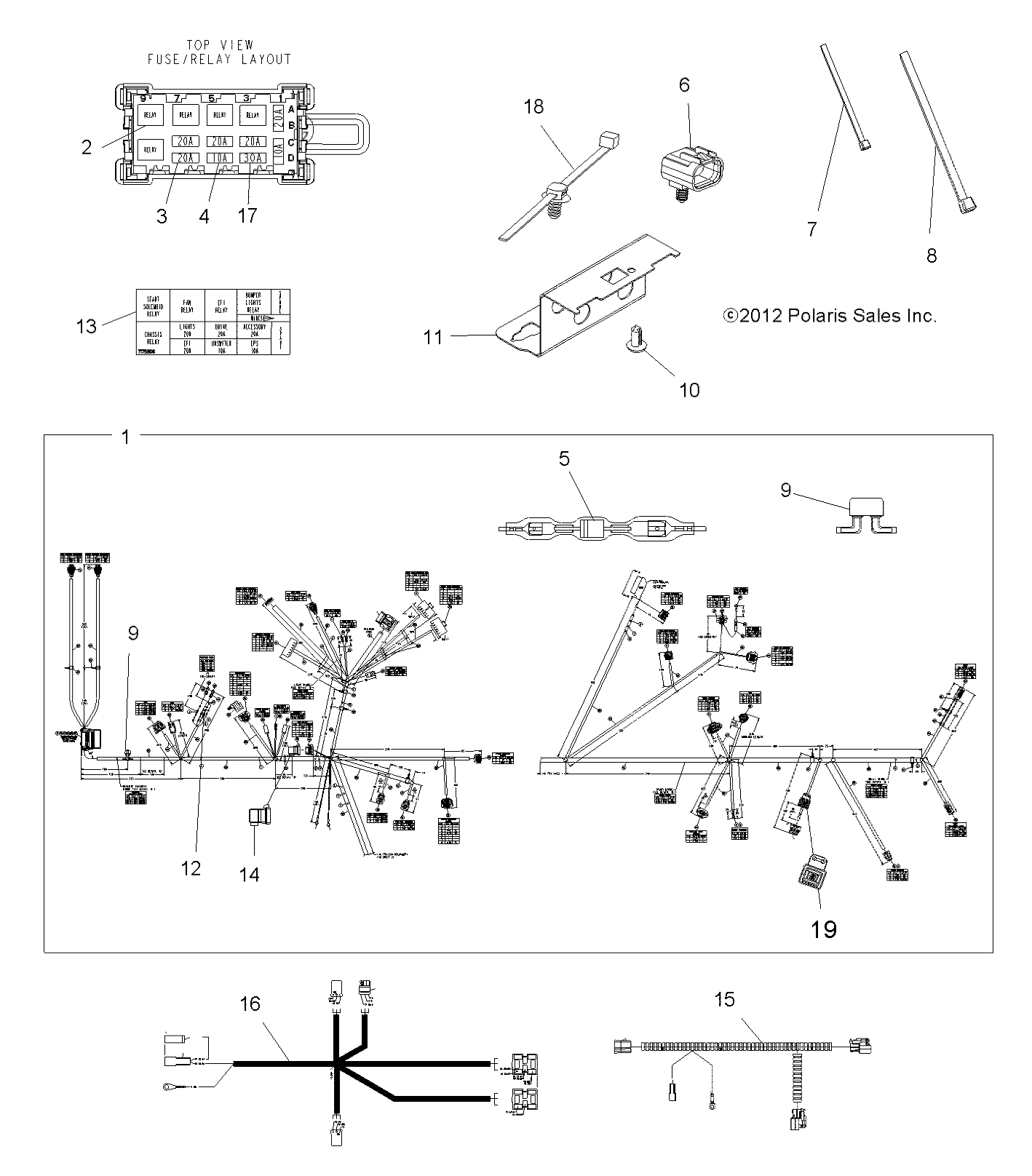 Part Number : 2412431 MAIN HARNESS  850 EPS