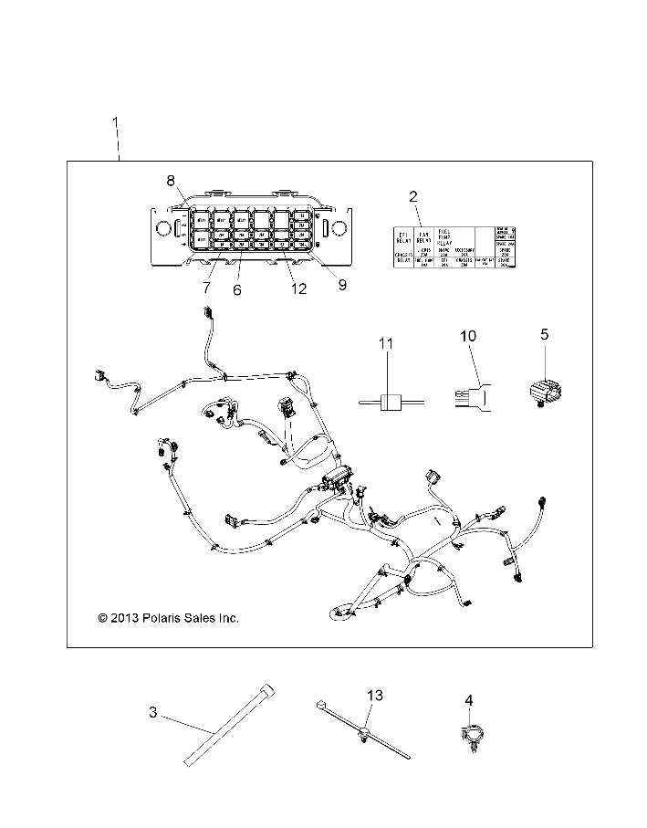 Part Number : 2412376 CHASSIS HARNESS  325 EFI