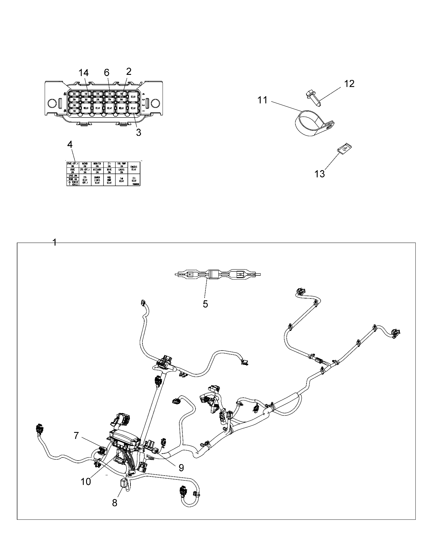 Part Number : 2412649 MAIN HARNESS  570 EFI