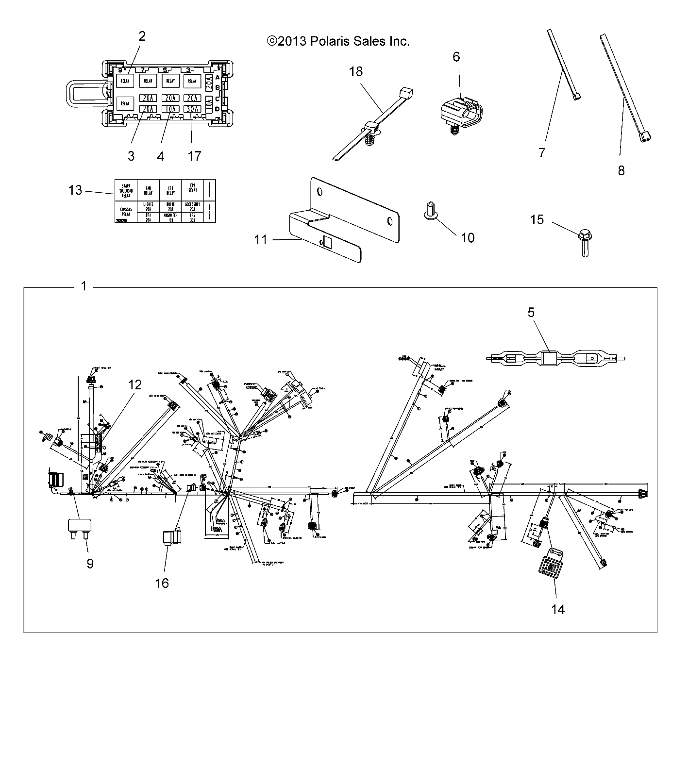 Foto diagrama Polaris que contem a peça 5438758