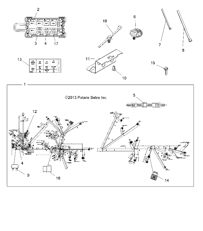 Part Number : 2412587 HARNESS-MAIN SCR 850 EPS INTL