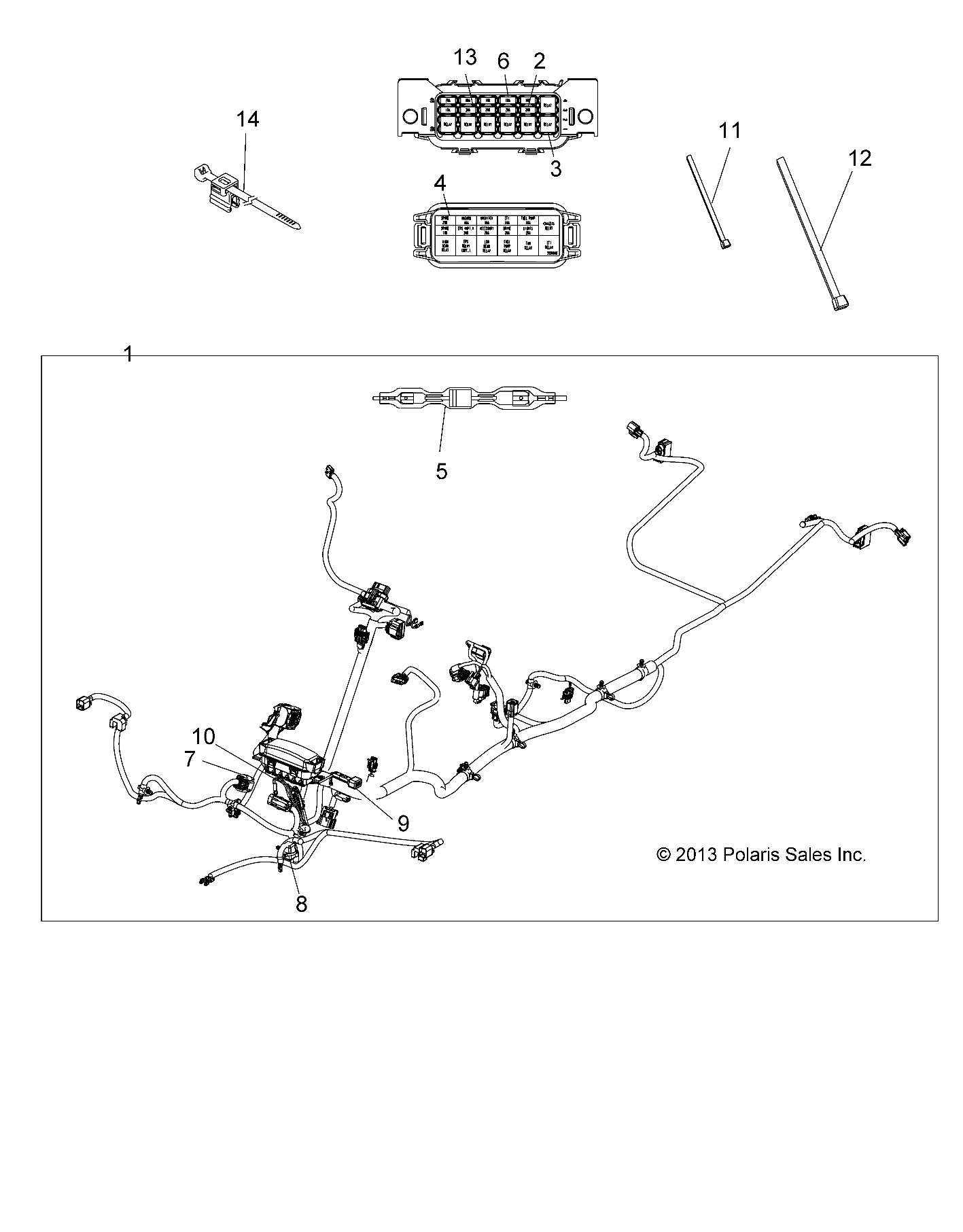 Foto diagrama Polaris que contem a peça 2412483