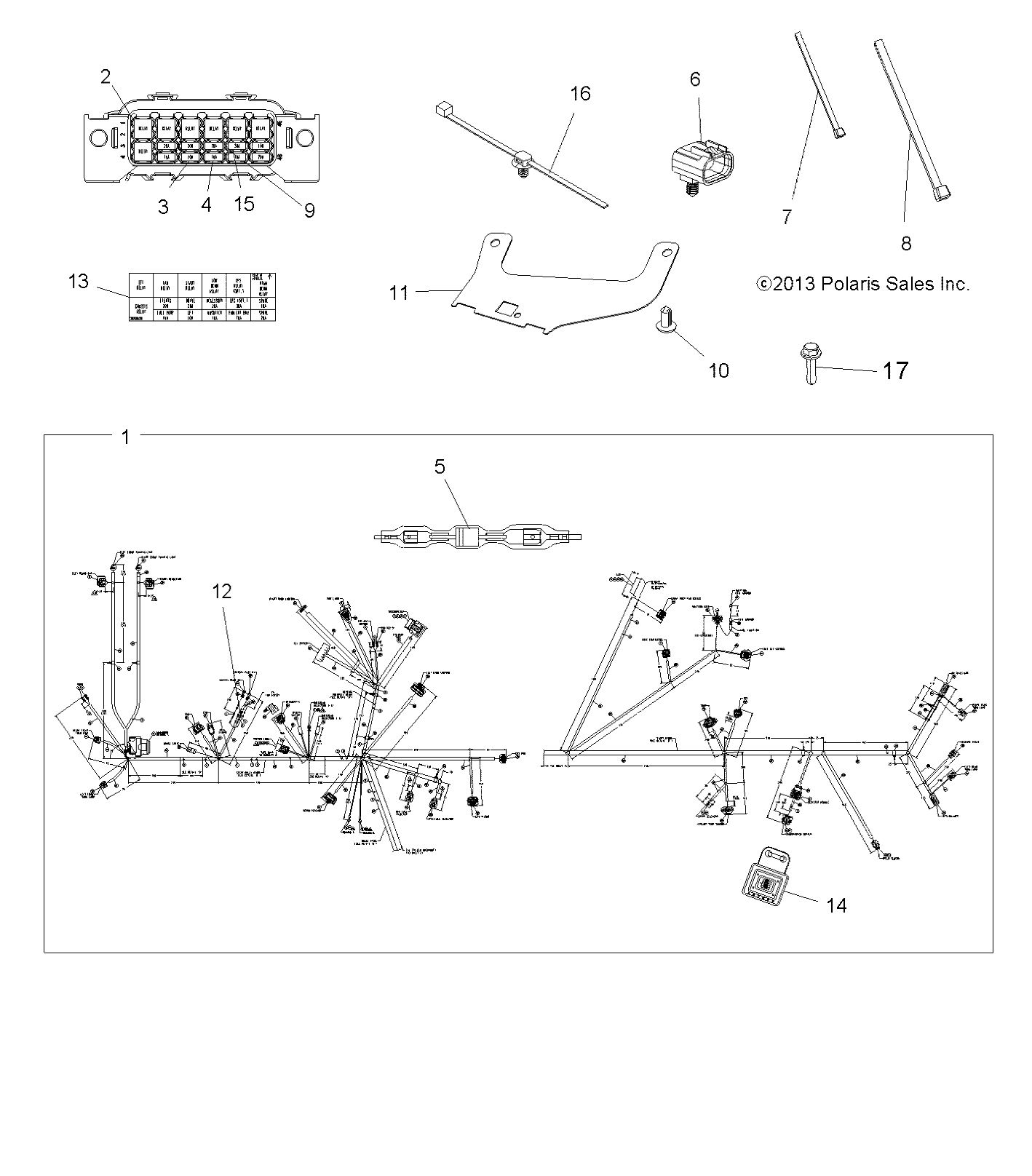 Foto diagrama Polaris que contem a peça 2204890