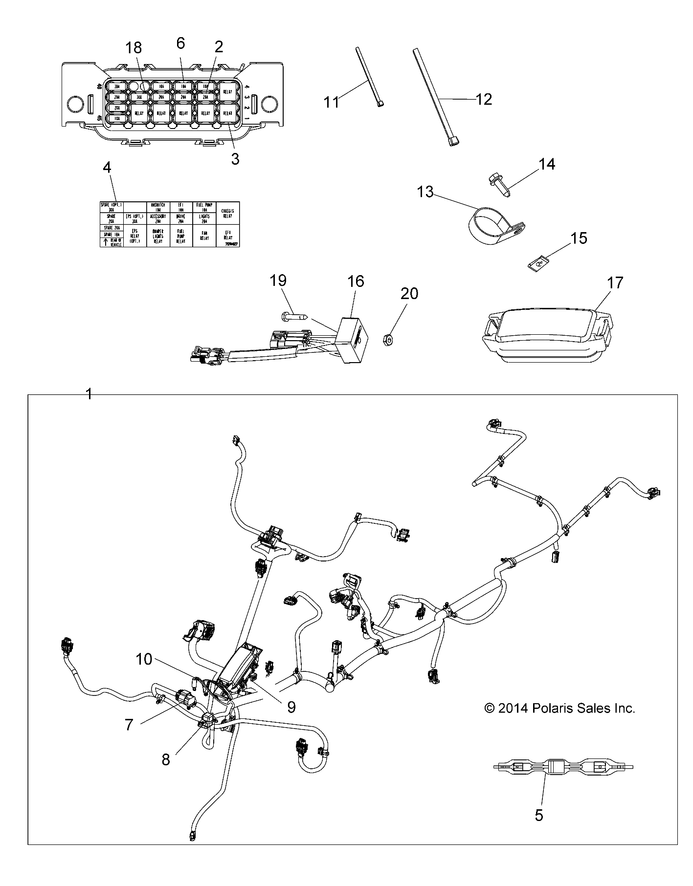 Part Number : 2412777 EPS MAIN HARNESS  570 EFI